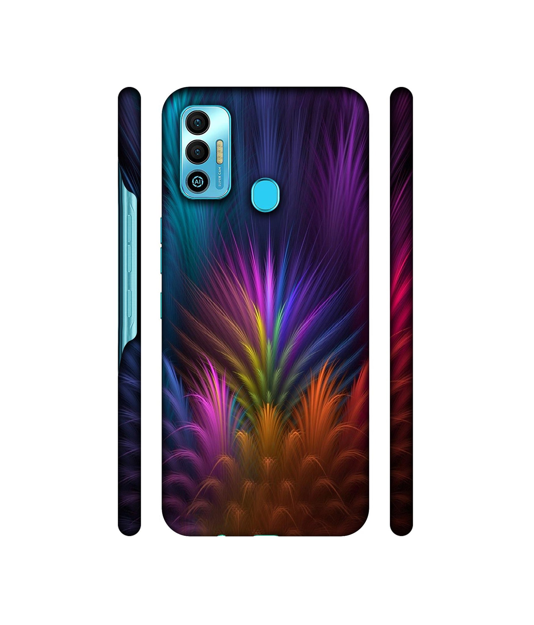 Multicoloured Designer Hard Back Cover for Tecno Spark 7T
