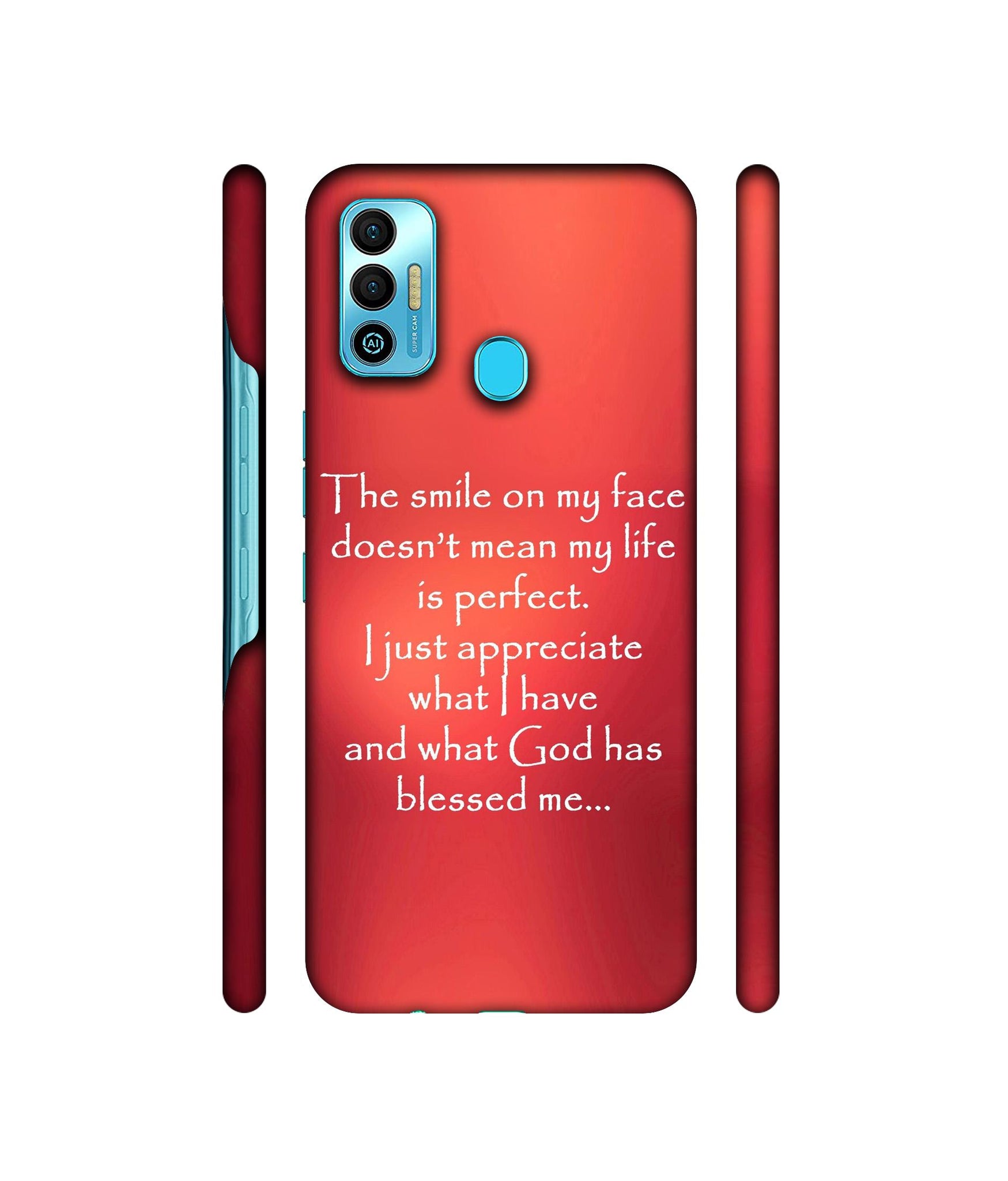Quotes On Life Designer Hard Back Cover for Tecno Spark 7T
