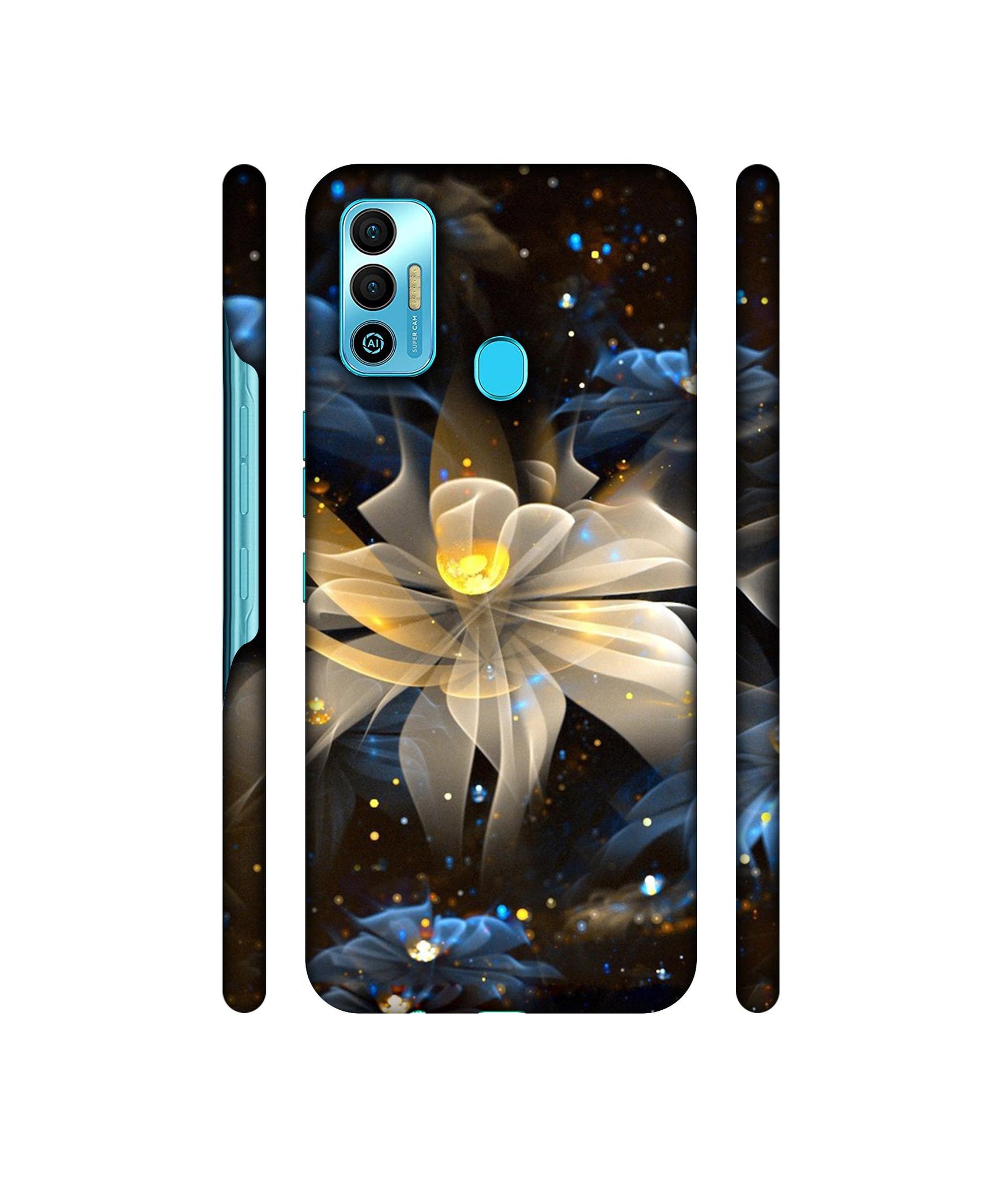 Art Flower Designer Hard Back Cover for Tecno Spark 7T