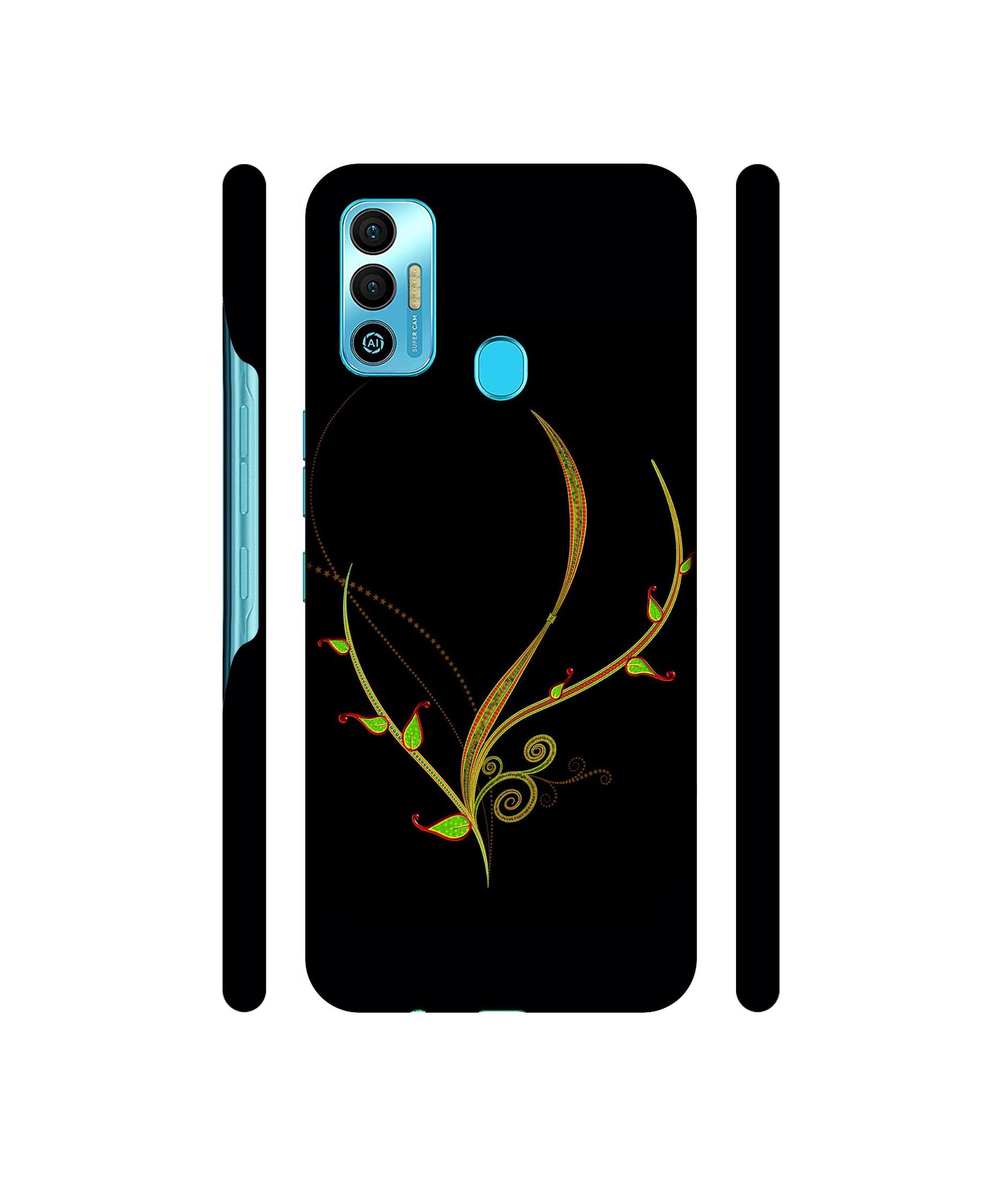 Yellow Pattern Designer Hard Back Cover for Tecno Spark 7T