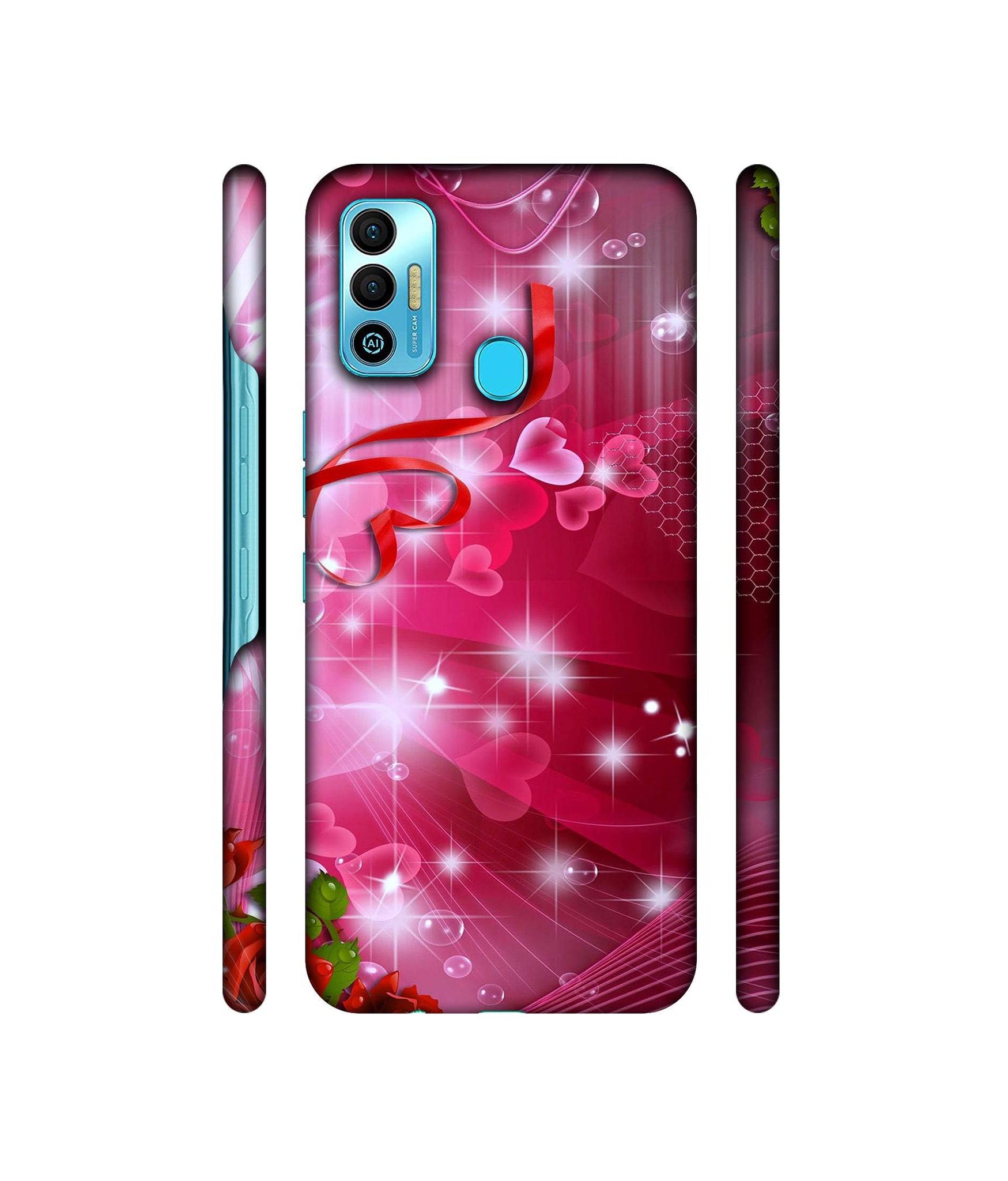 Love Designer Hard Back Cover for Tecno Spark 7T