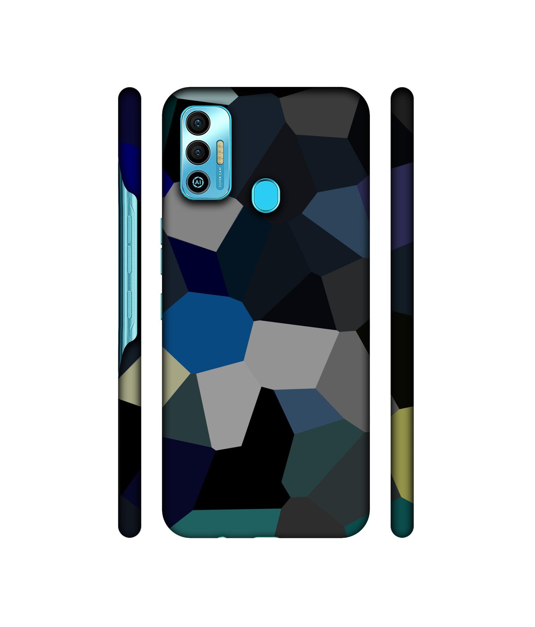 Mathematical Shape Designer Hard Back Cover for Tecno Spark 7T