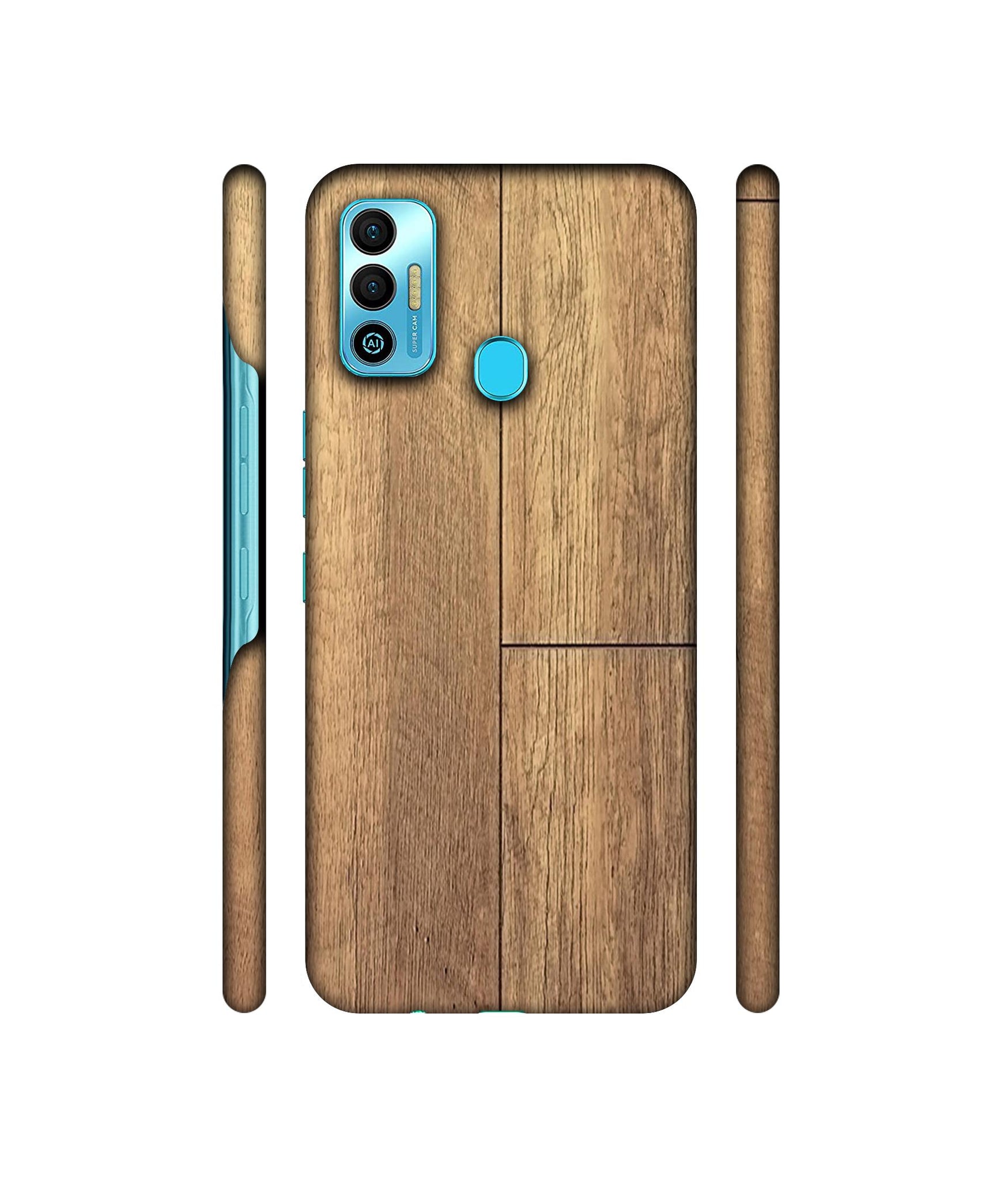 Wood Stretcher Designer Hard Back Cover for Tecno Spark 7T