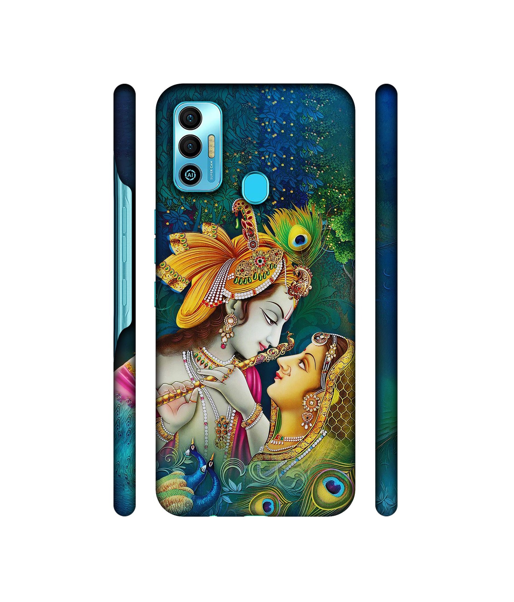 Radha Kishan Love Designer Hard Back Cover for Tecno Spark 7T