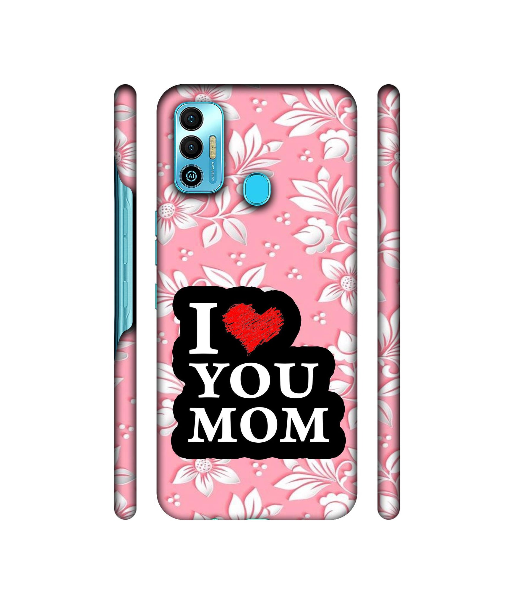 I Love Mom Designer Hard Back Cover for Tecno Spark 7T