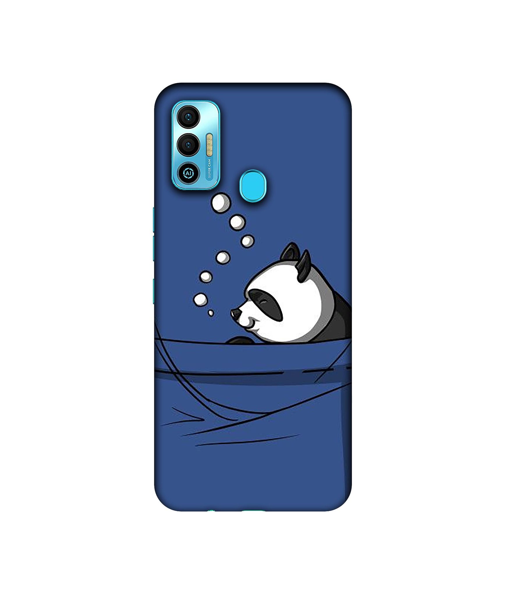 Lasy Panda Designer Hard Back Cover for Tecno Spark 7T
