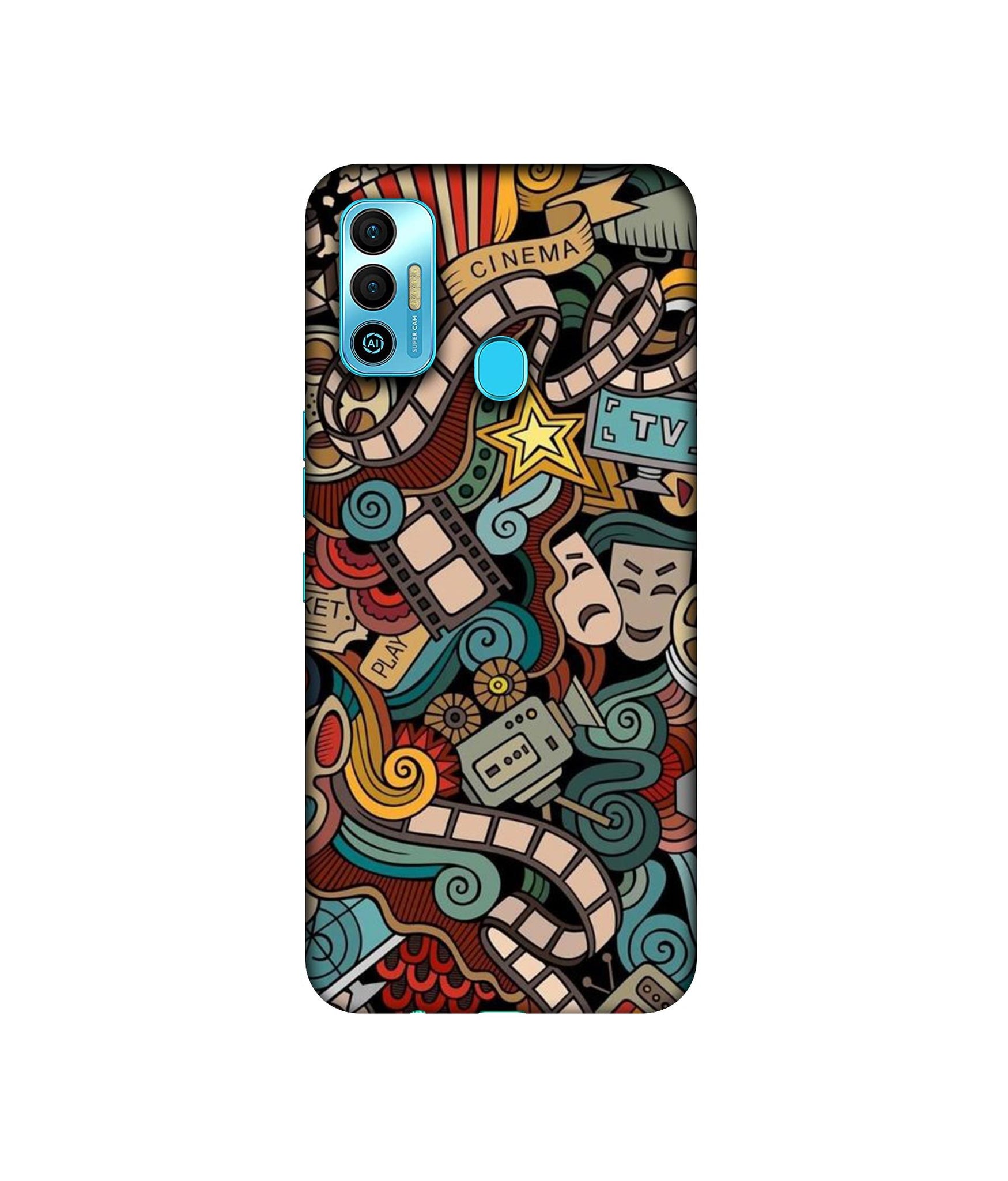 Movies Designer Hard Back Cover for Tecno Spark 7T