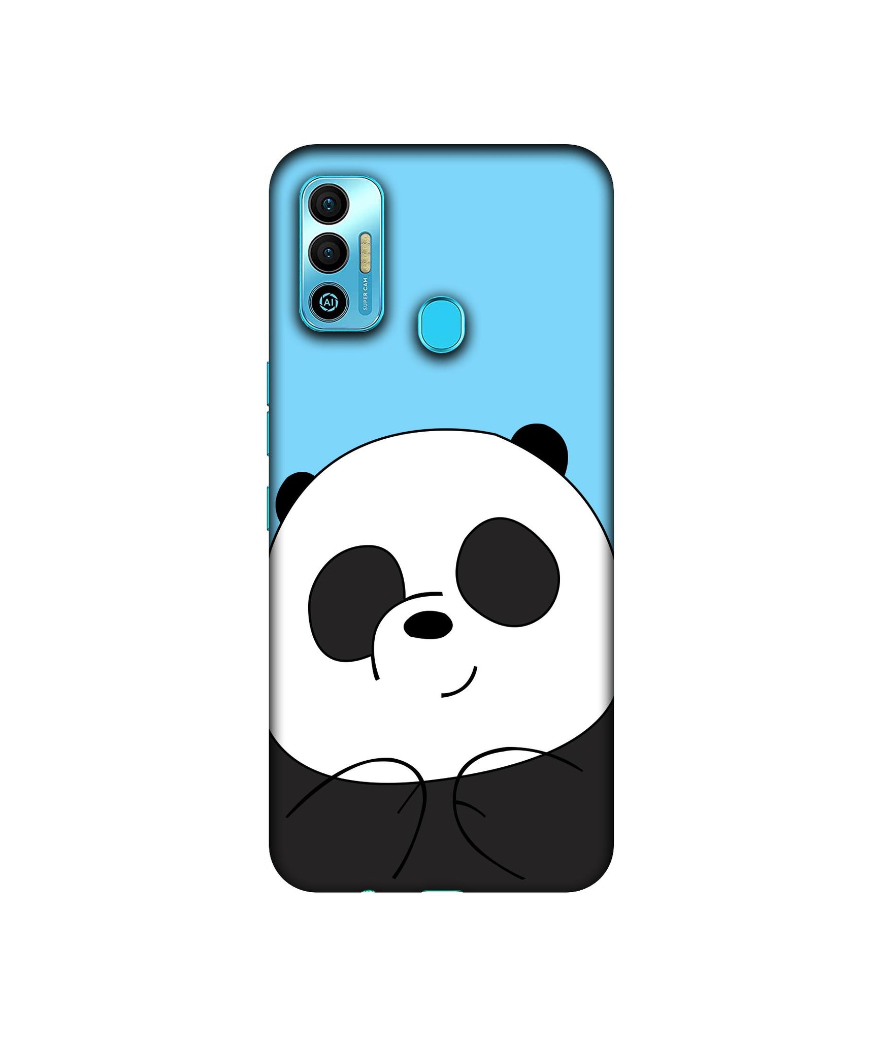 Cute Panda Designer Hard Back Cover for Tecno Spark 7T