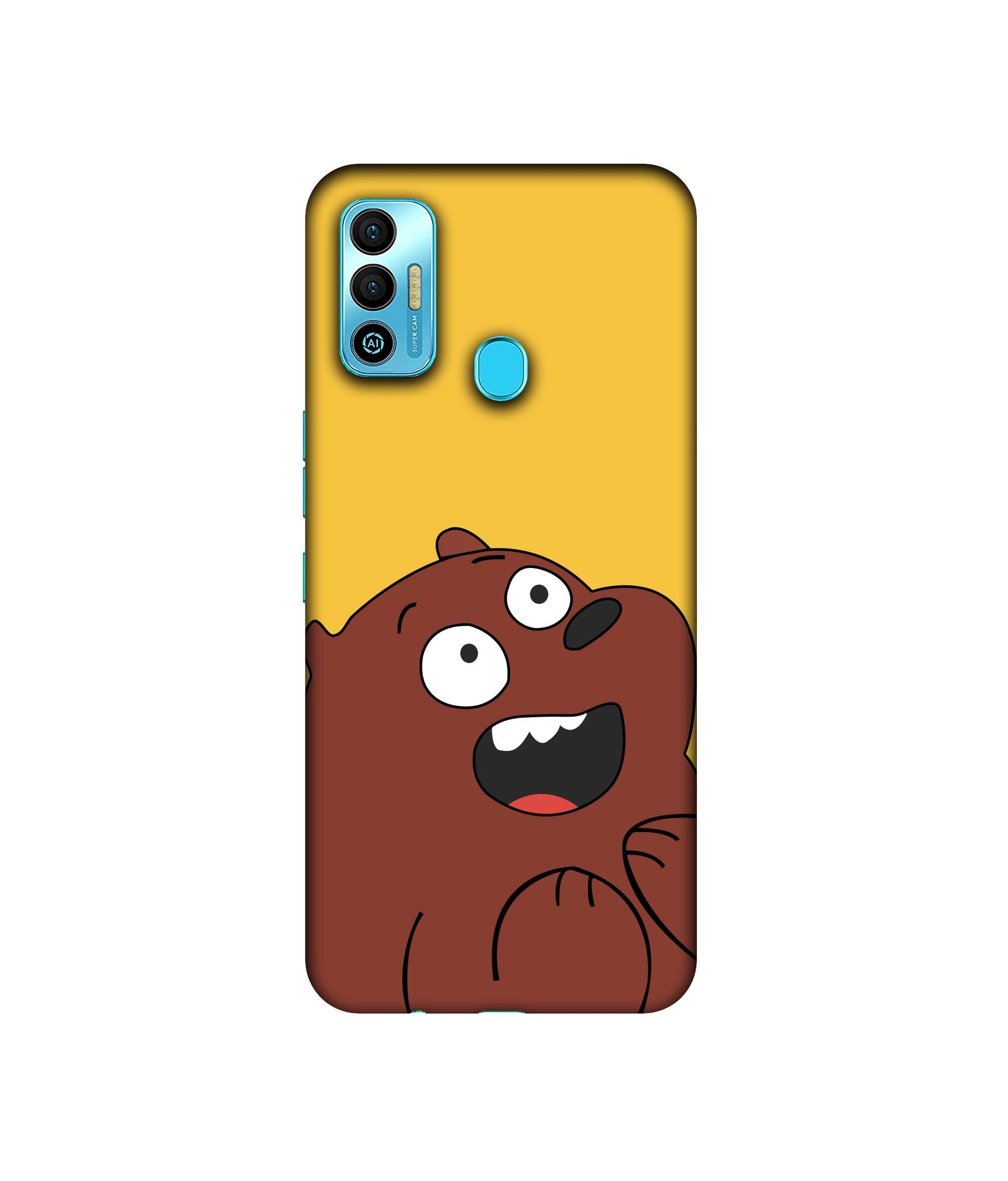Surprice Face Beer Designer Hard Back Cover for Tecno Spark 7T