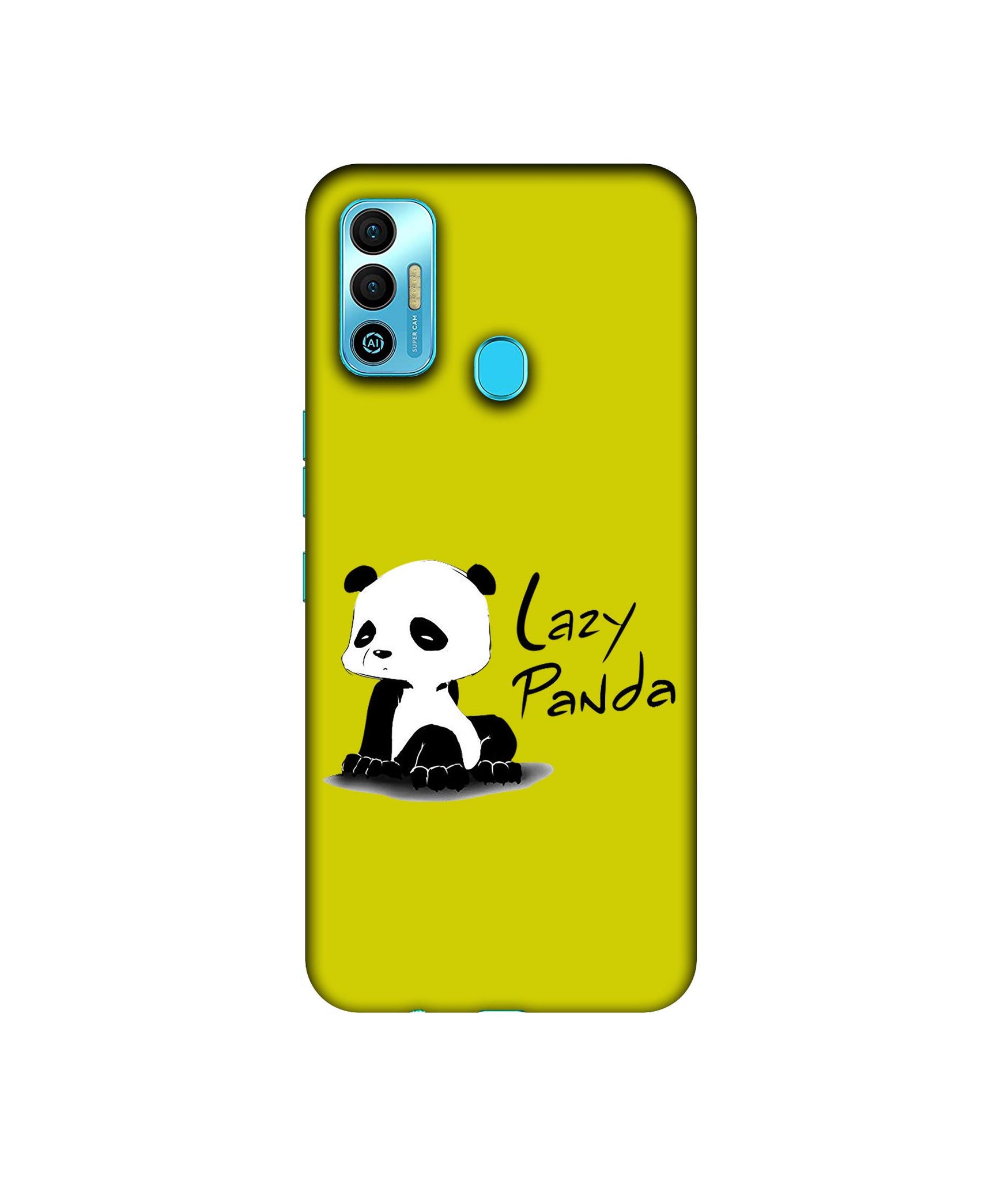 Lazy Panda Designer Hard Back Cover for Tecno Spark 7T