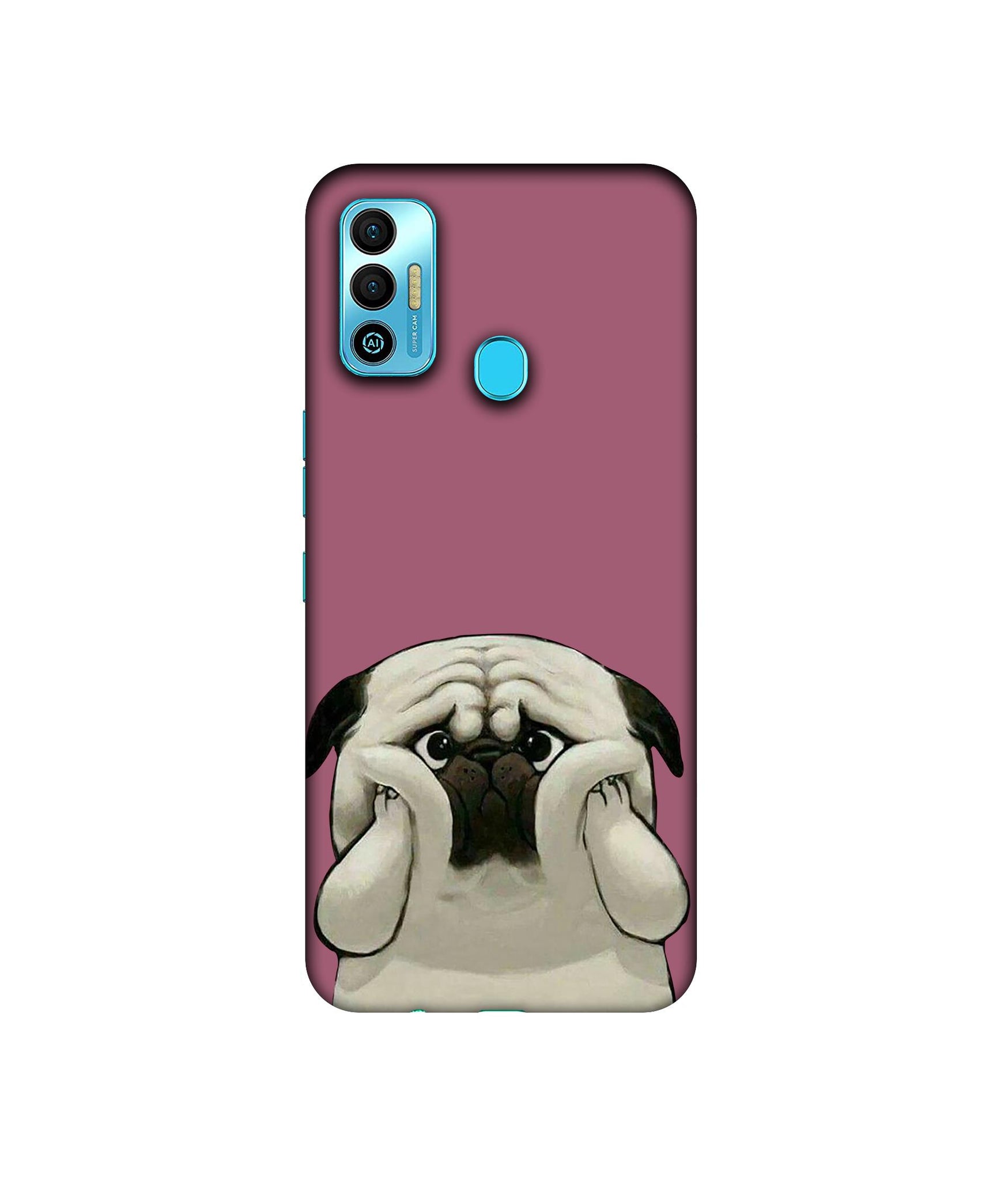 Pot Dog Purple Colour Designer Hard Back Cover for Tecno Spark 7T