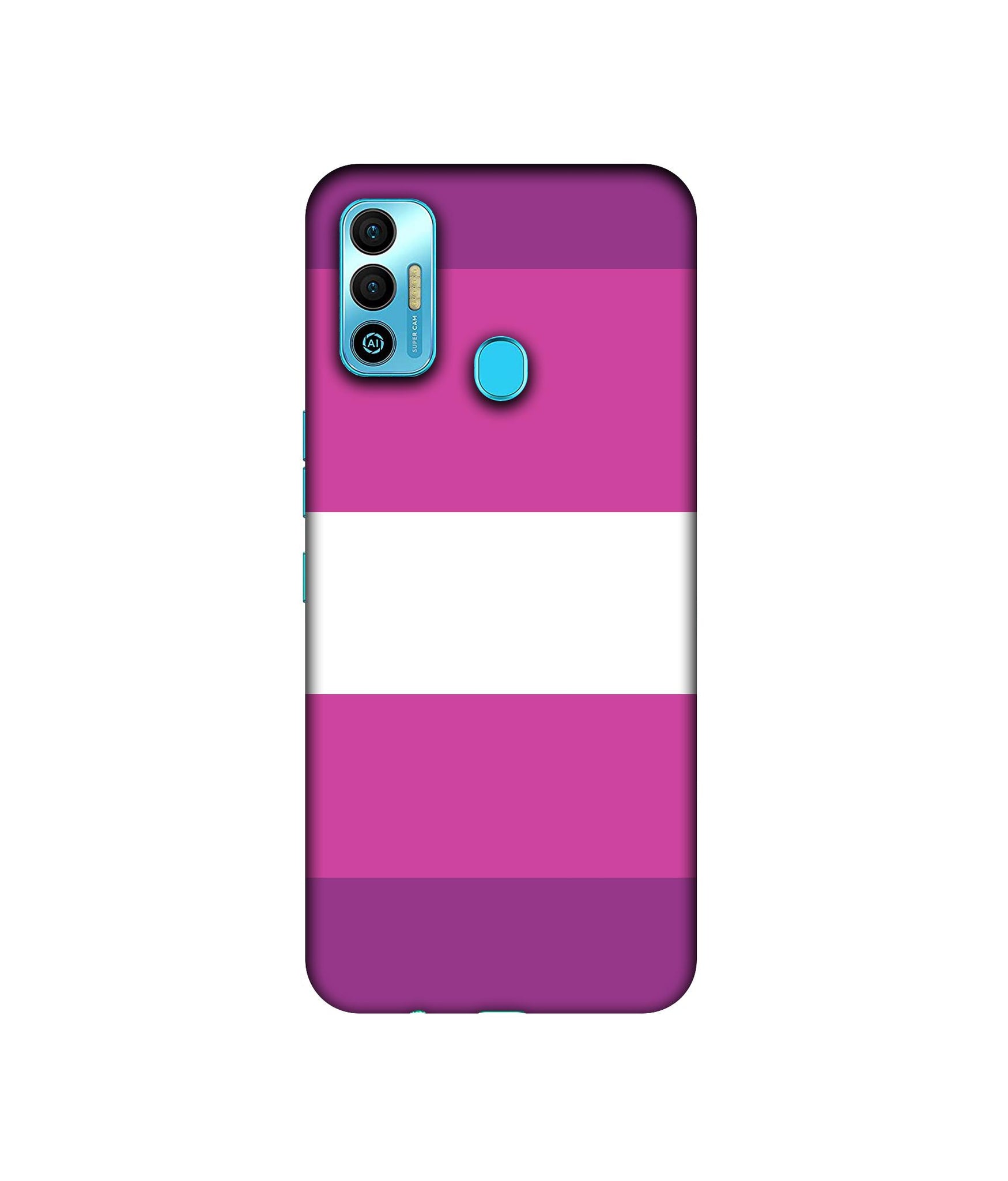 Purple Shade Straps Designer Hard Back Cover for Tecno Spark 7T