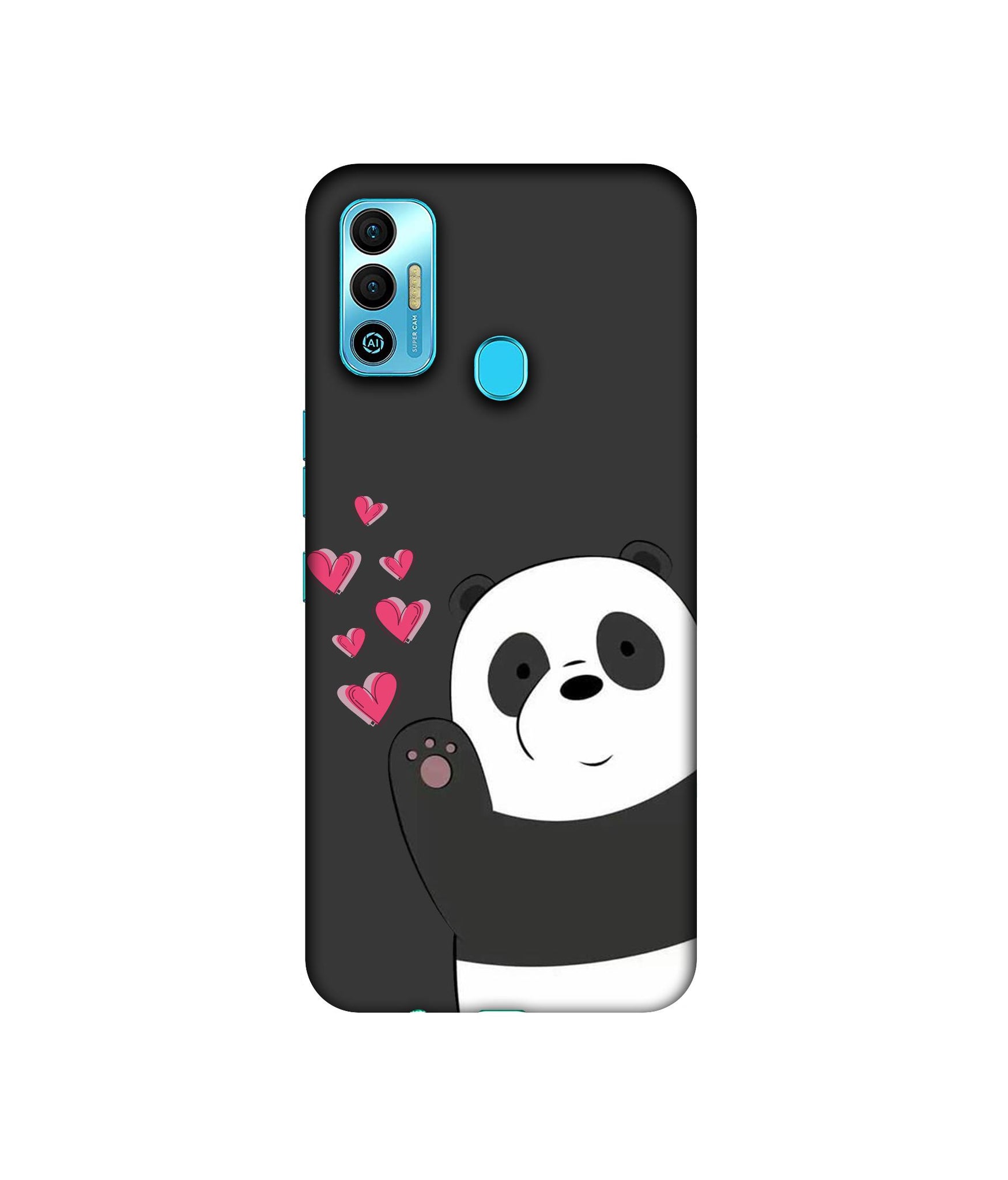 Love Panda Designer Hard Back Cover for Tecno Spark 7T
