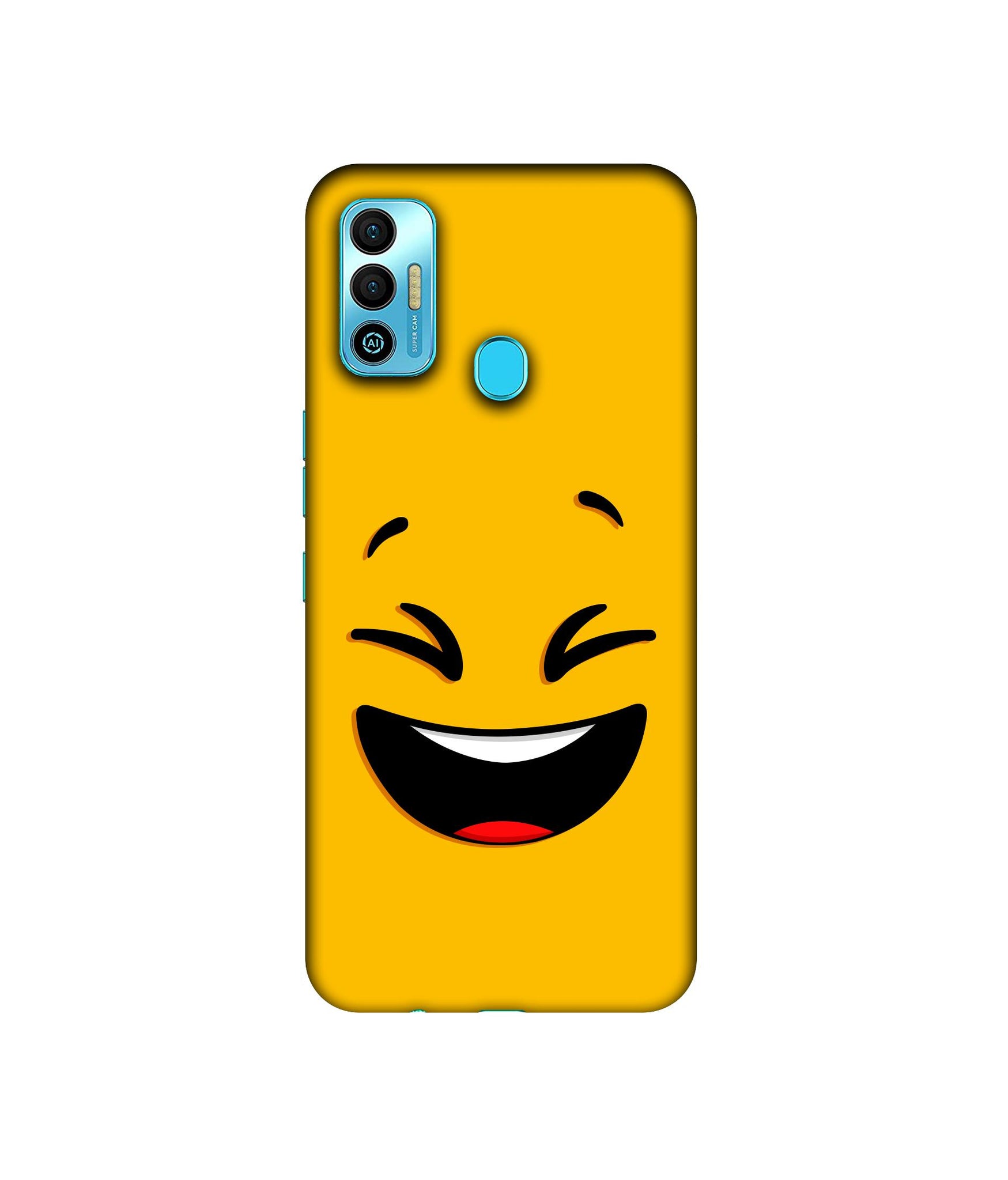 Smile Face Designer Hard Back Cover for Tecno Spark 7T