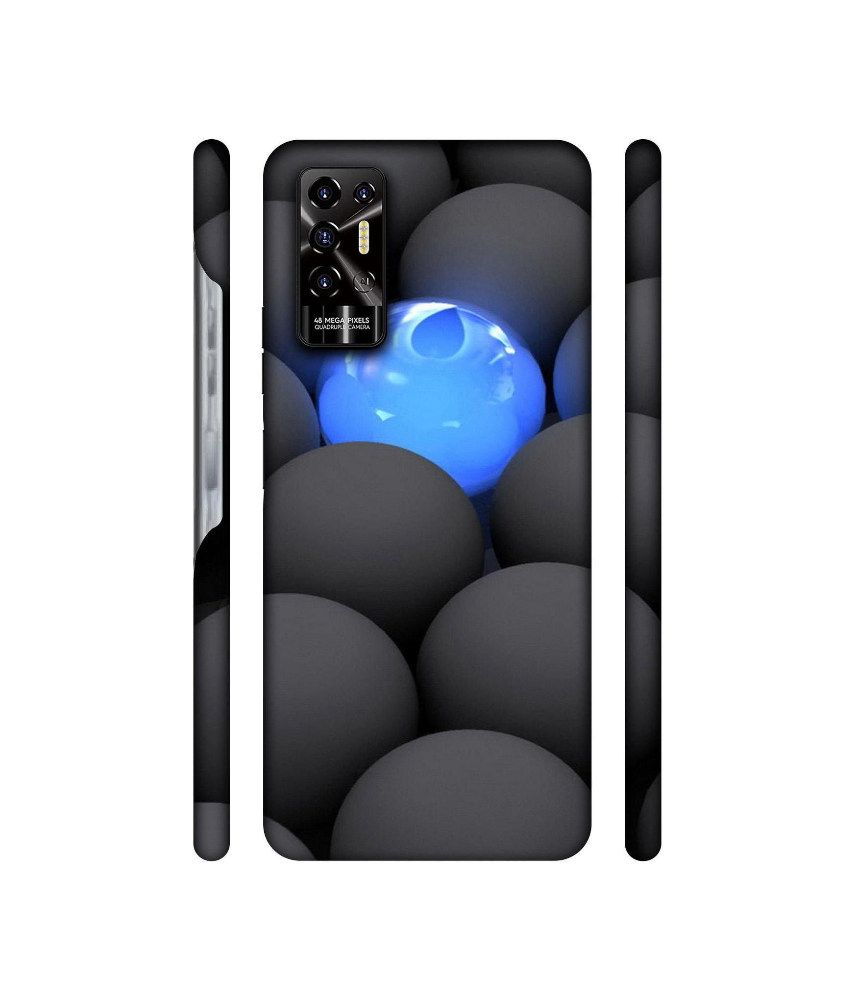 Balls Dark Neon Sight Surface Designer Hard Back Cover for Tecno POVA 2