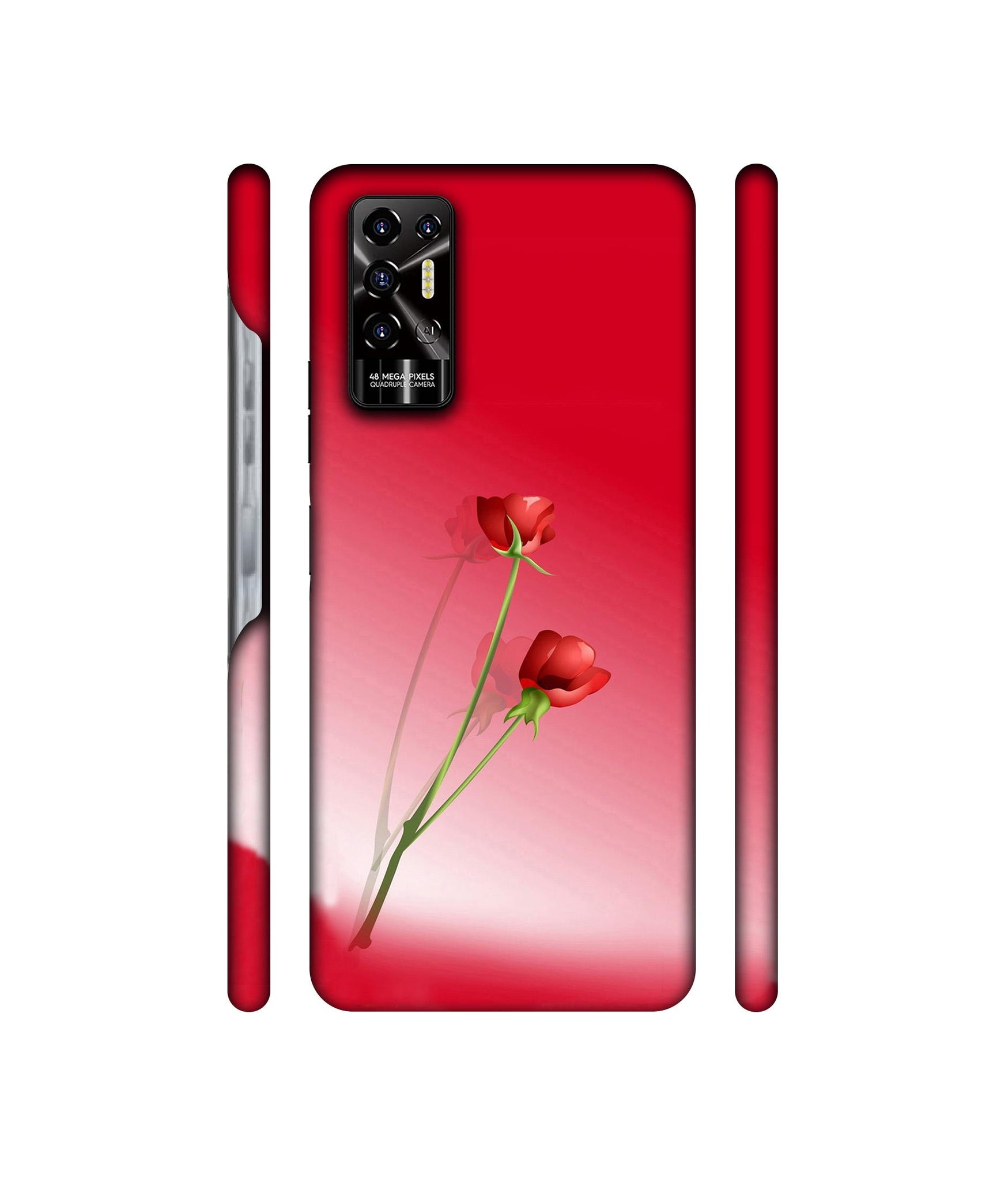Red Roses Designer Hard Back Cover for Tecno POVA 2
