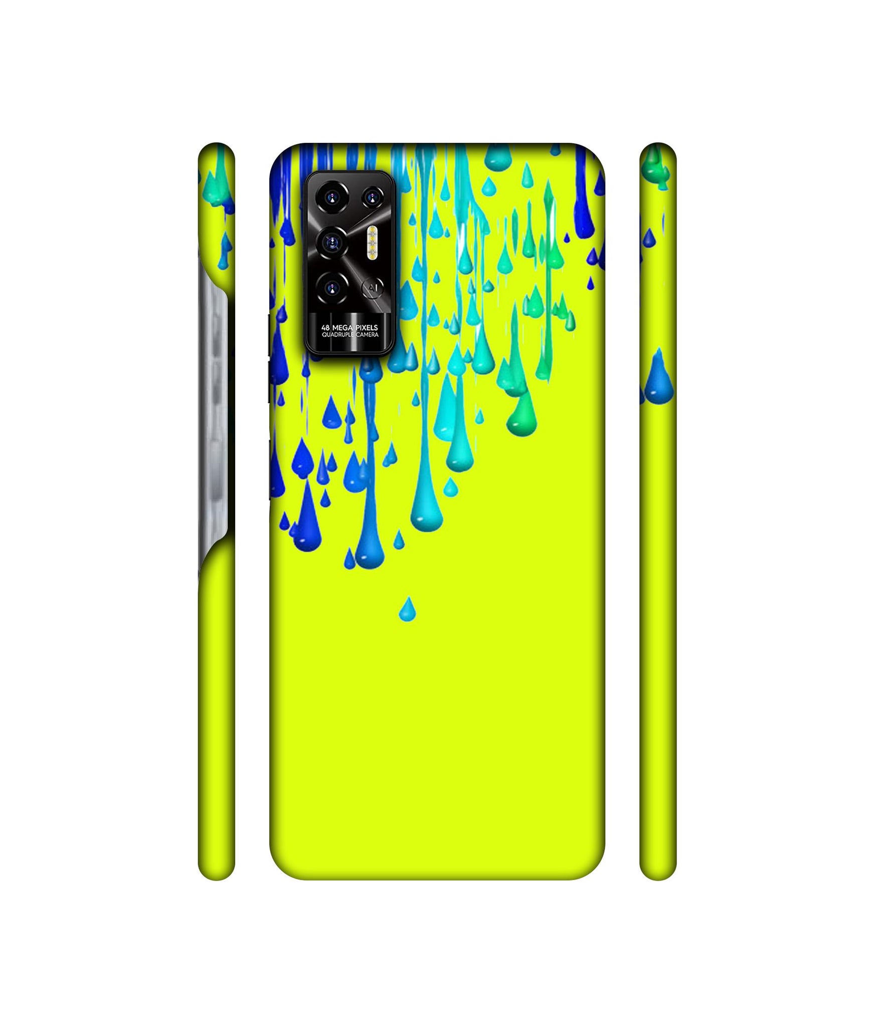 Neon Paint Designer Hard Back Cover for Tecno POVA 2