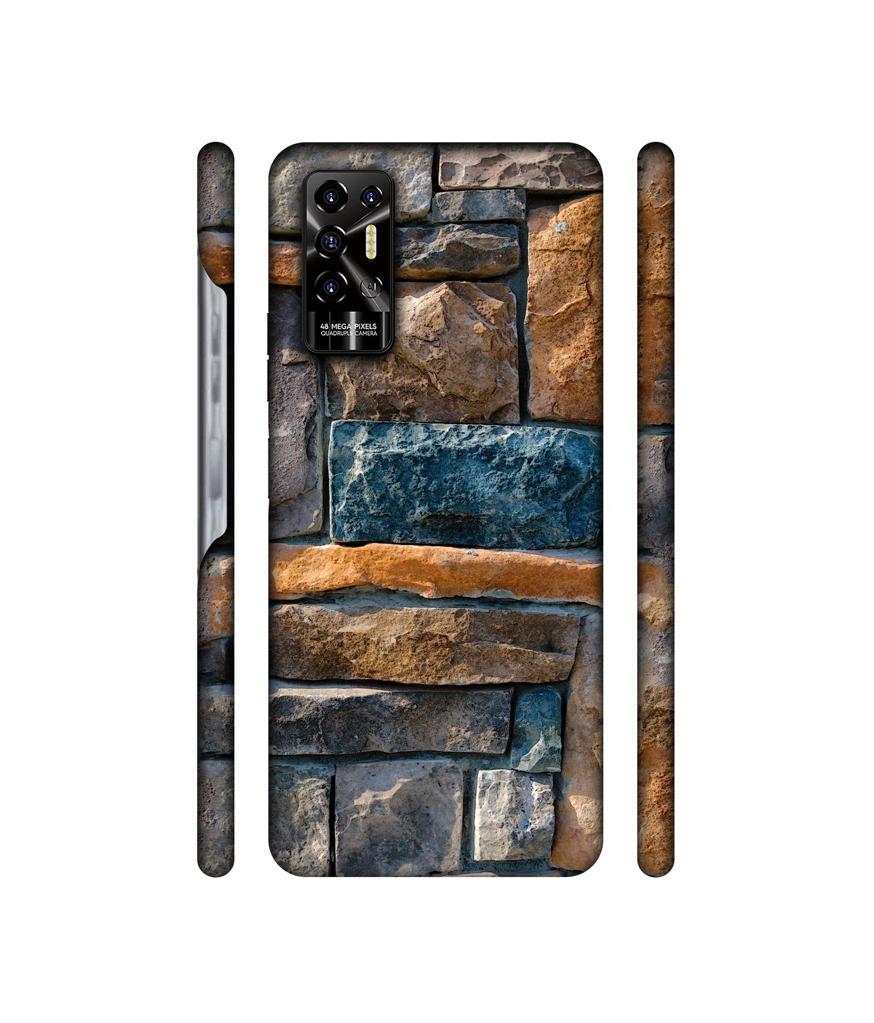 Decorative Stone Cladding Designer Hard Back Cover for Tecno POVA 2