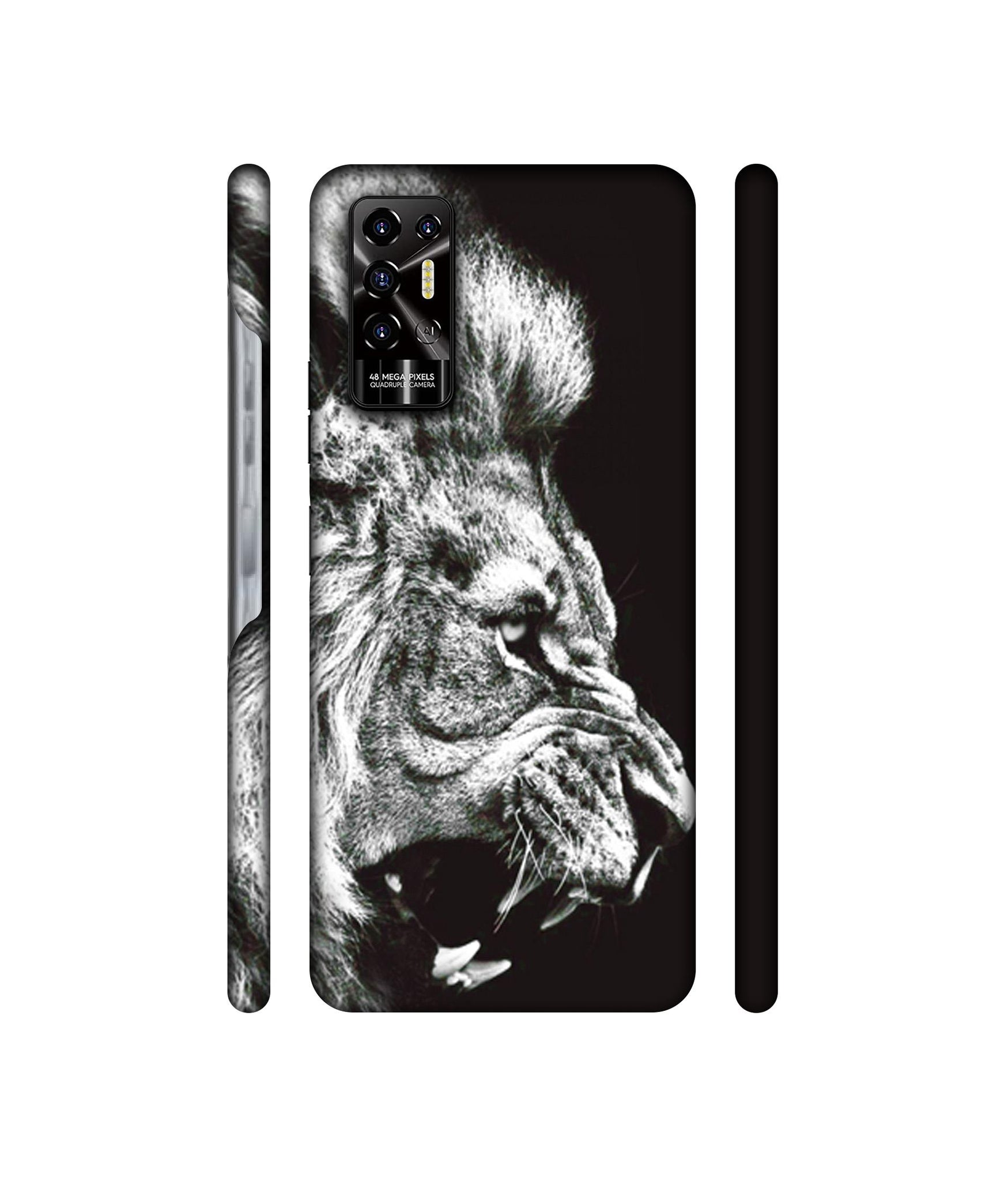 Angry Lion Designer Hard Back Cover for Tecno POVA 2