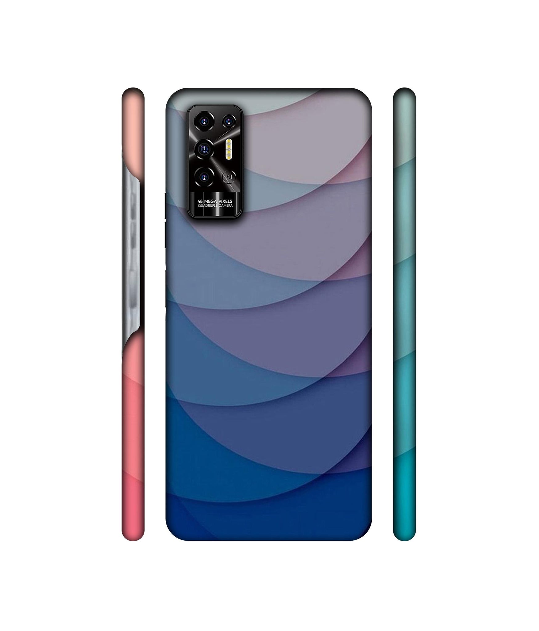 Waves Pattern Print Designer Hard Back Cover for Tecno POVA 2