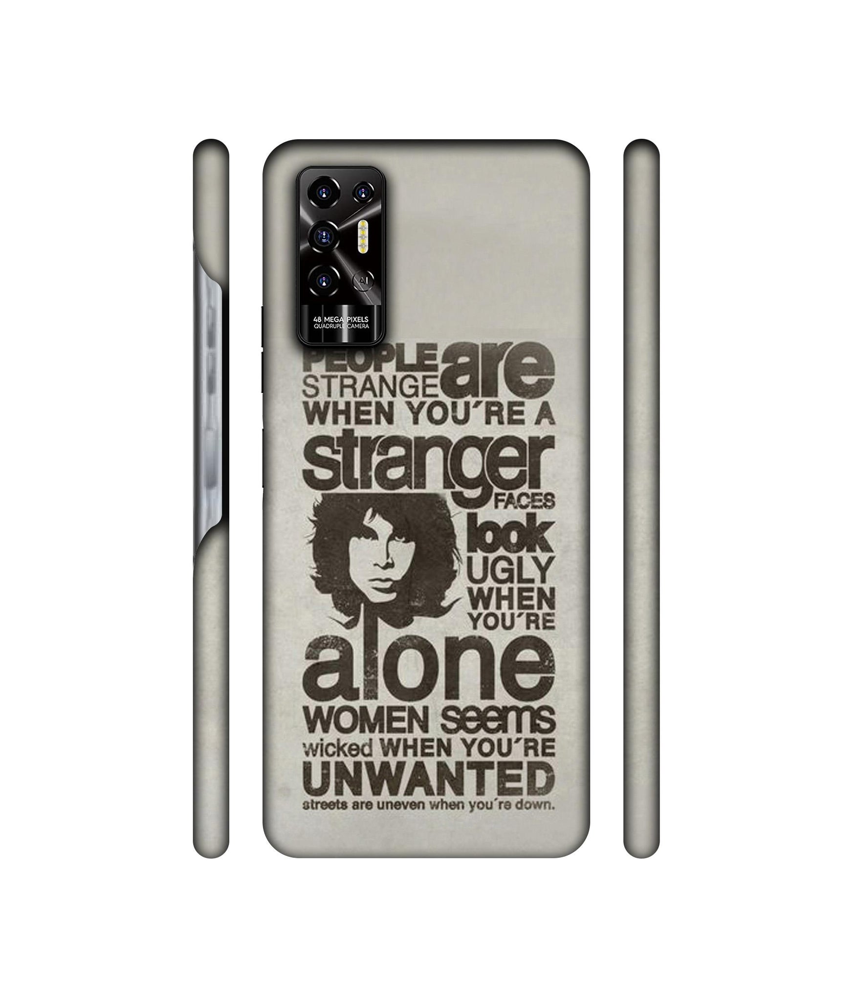 Quotes Pattern Designer Hard Back Cover for Tecno POVA 2