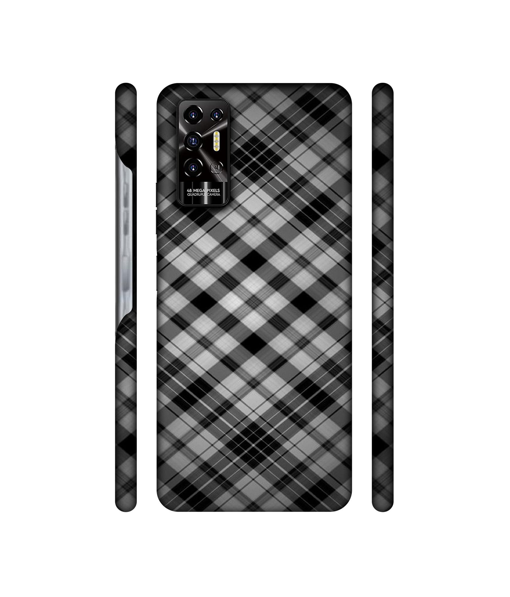 Black Stripes Pattern Designer Hard Back Cover for Tecno POVA 2