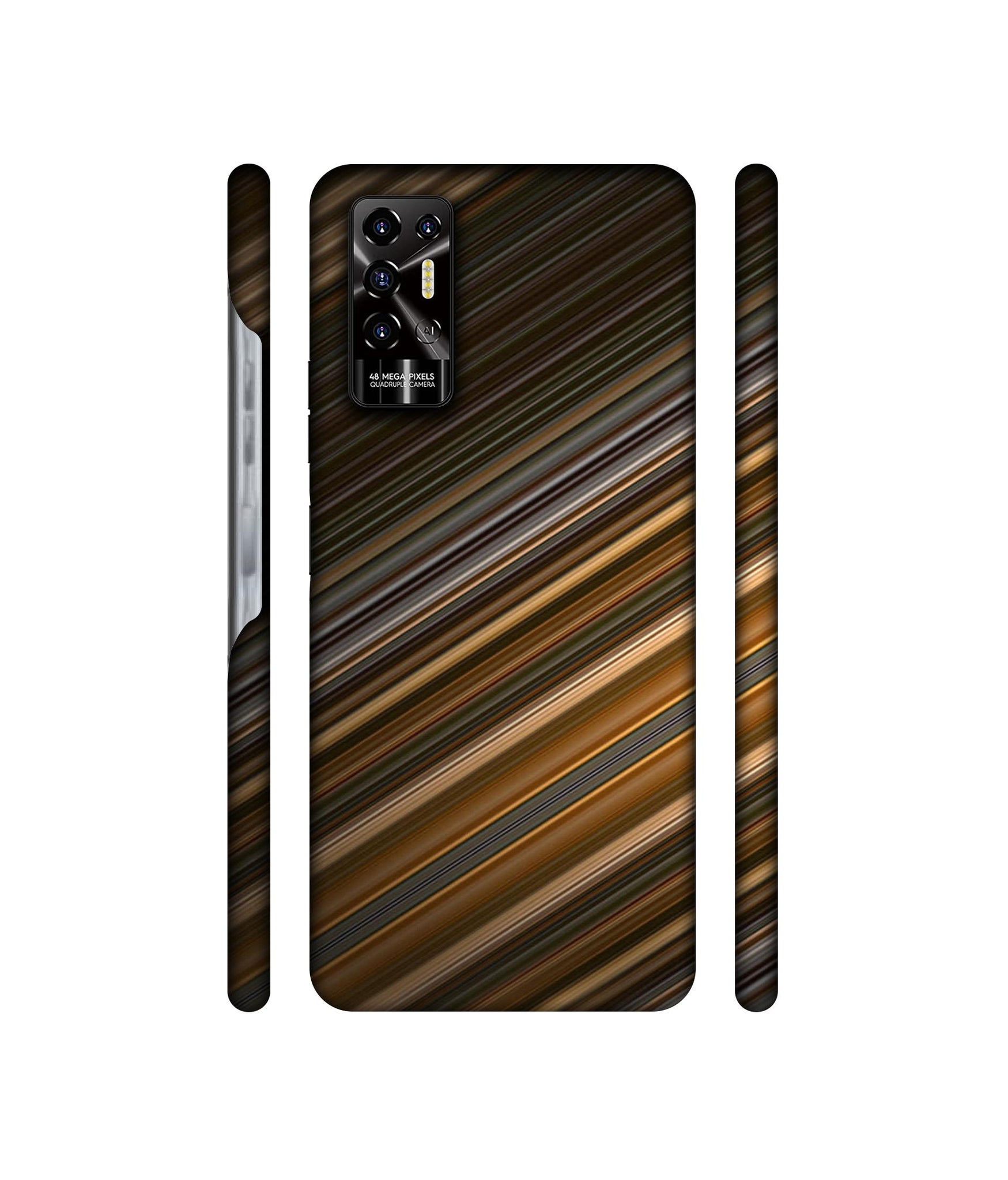 Stripes Designer Hard Back Cover for Tecno POVA 2