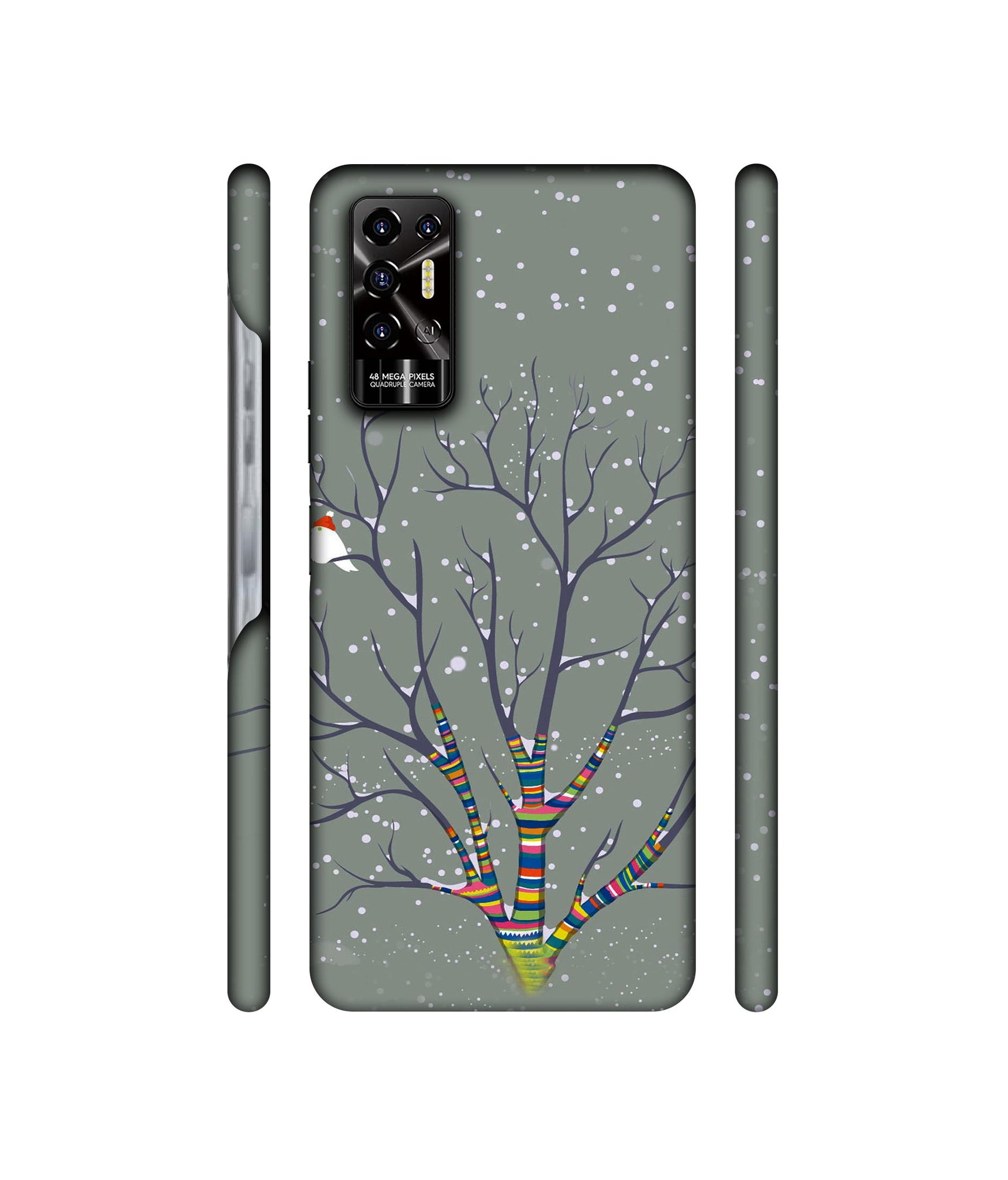 Winter Pattern Print Designer Hard Back Cover for Tecno POVA 2