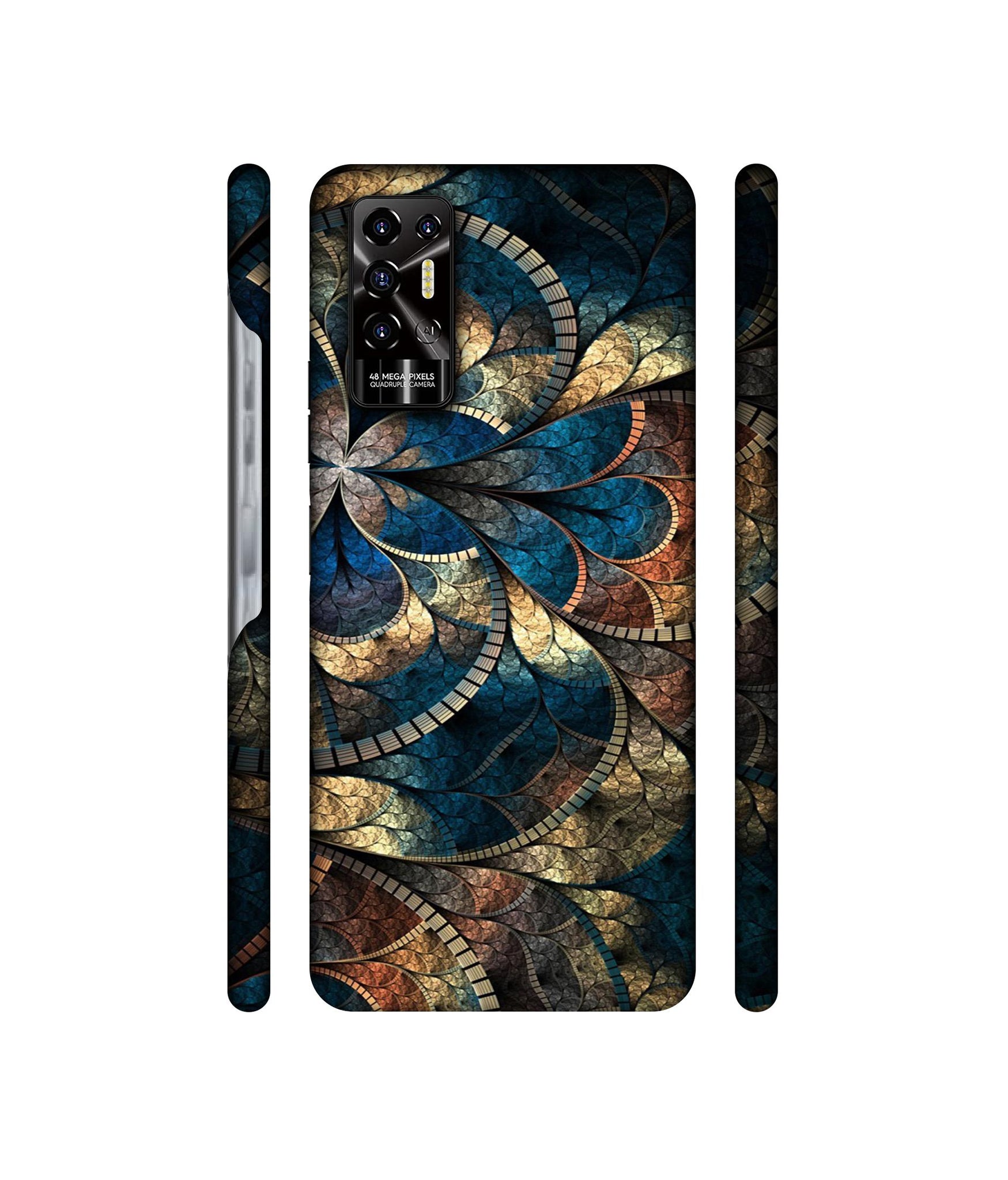 Fractional Pattern Designer Hard Back Cover for Tecno POVA 2