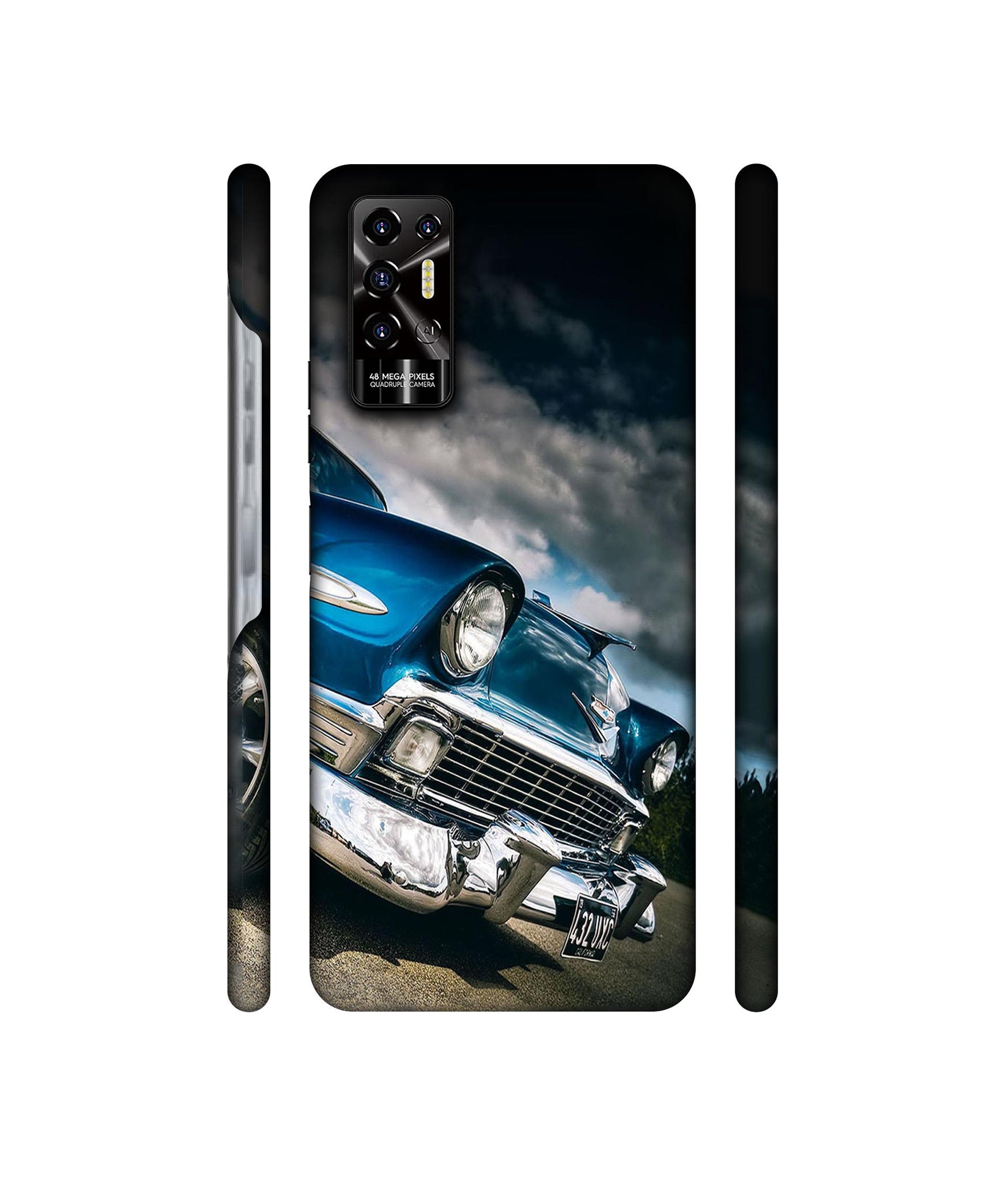 Vintage Car Pattern Designer Hard Back Cover for Tecno POVA 2