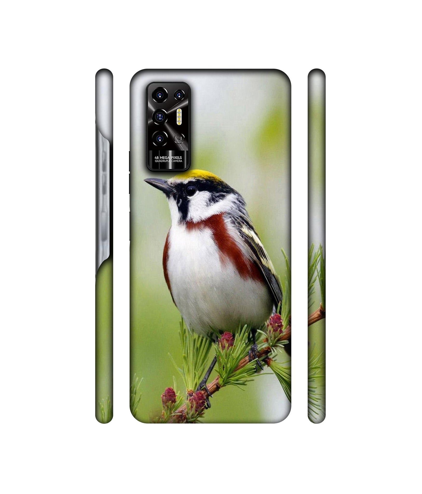 Bird Pattern Designer Hard Back Cover for Tecno POVA 2
