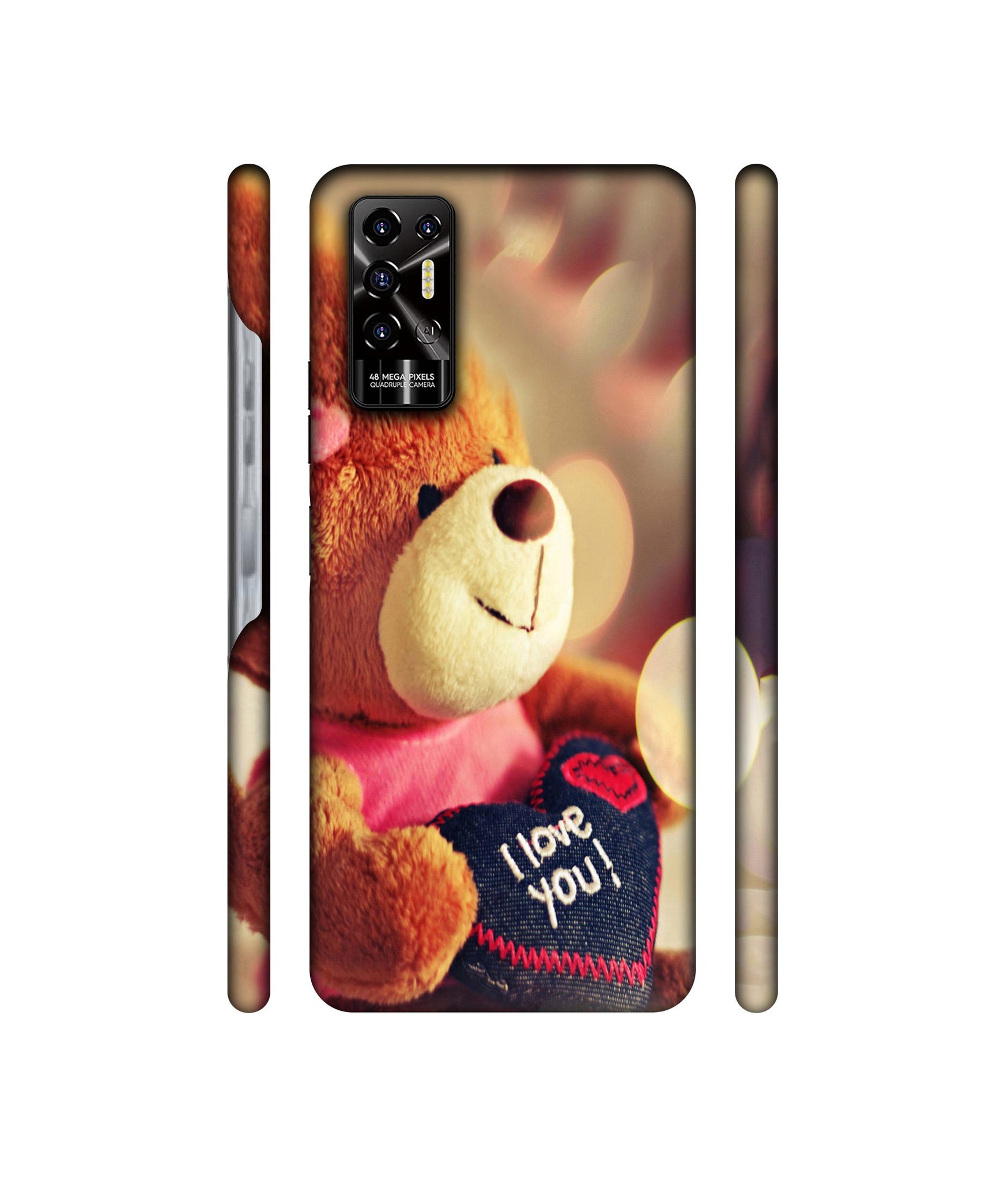 Teddy Bear Designer Hard Back Cover for Tecno POVA 2