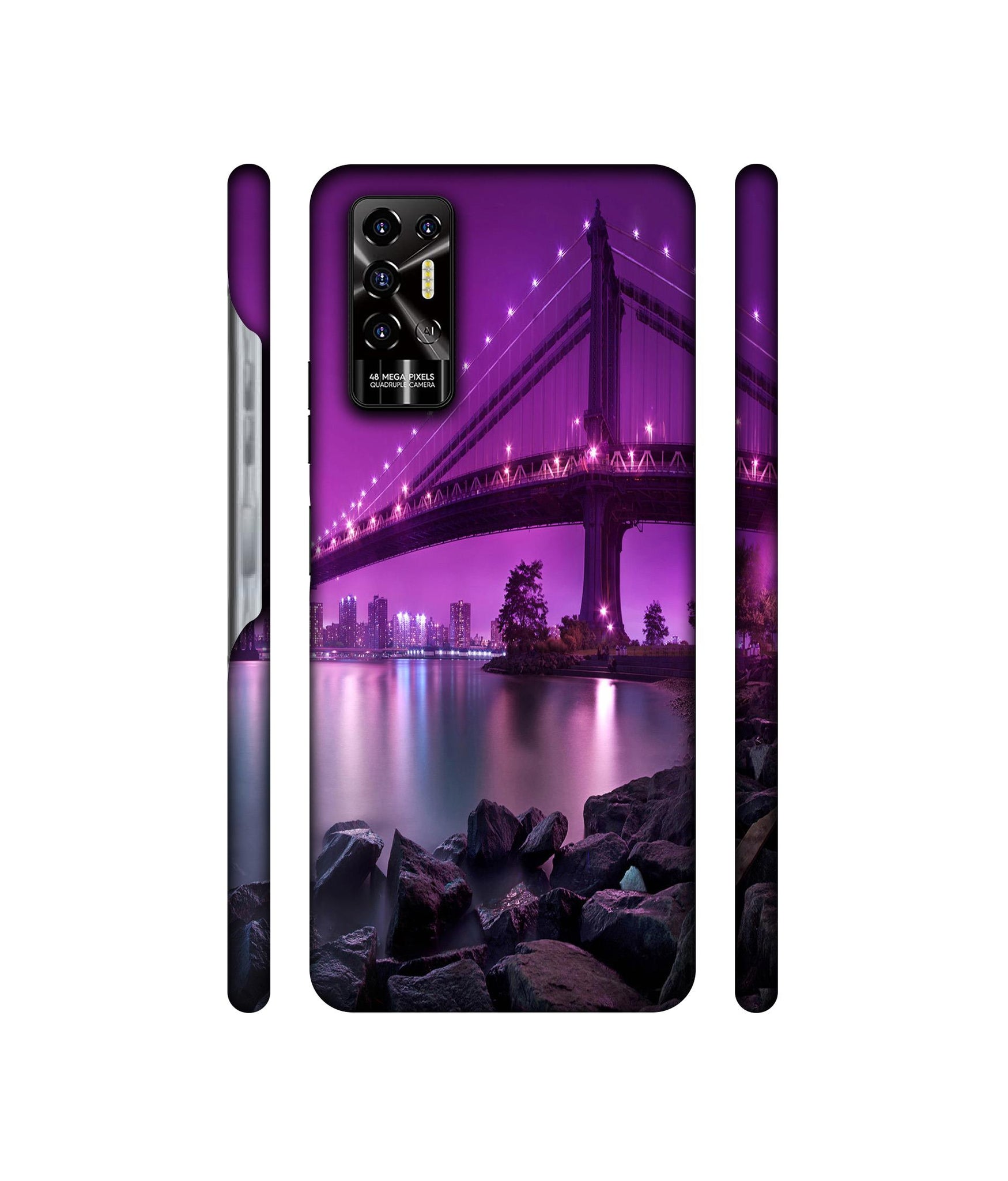 Manhattan Bridge Designer Hard Back Cover for Tecno POVA 2