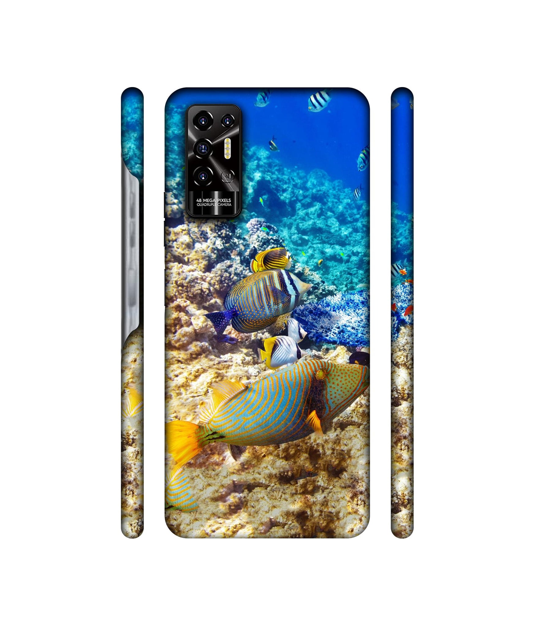 Underwater World Designer Hard Back Cover for Tecno POVA 2