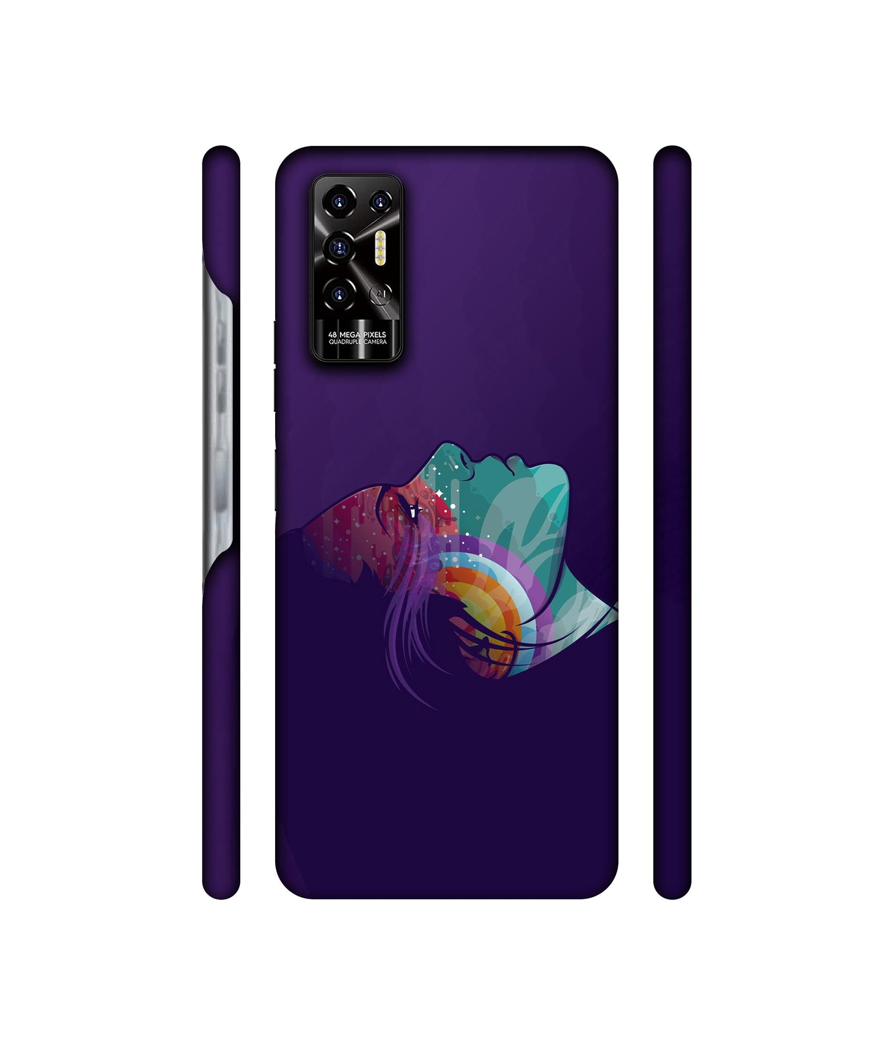 Vector Girl Designer Hard Back Cover for Tecno POVA 2