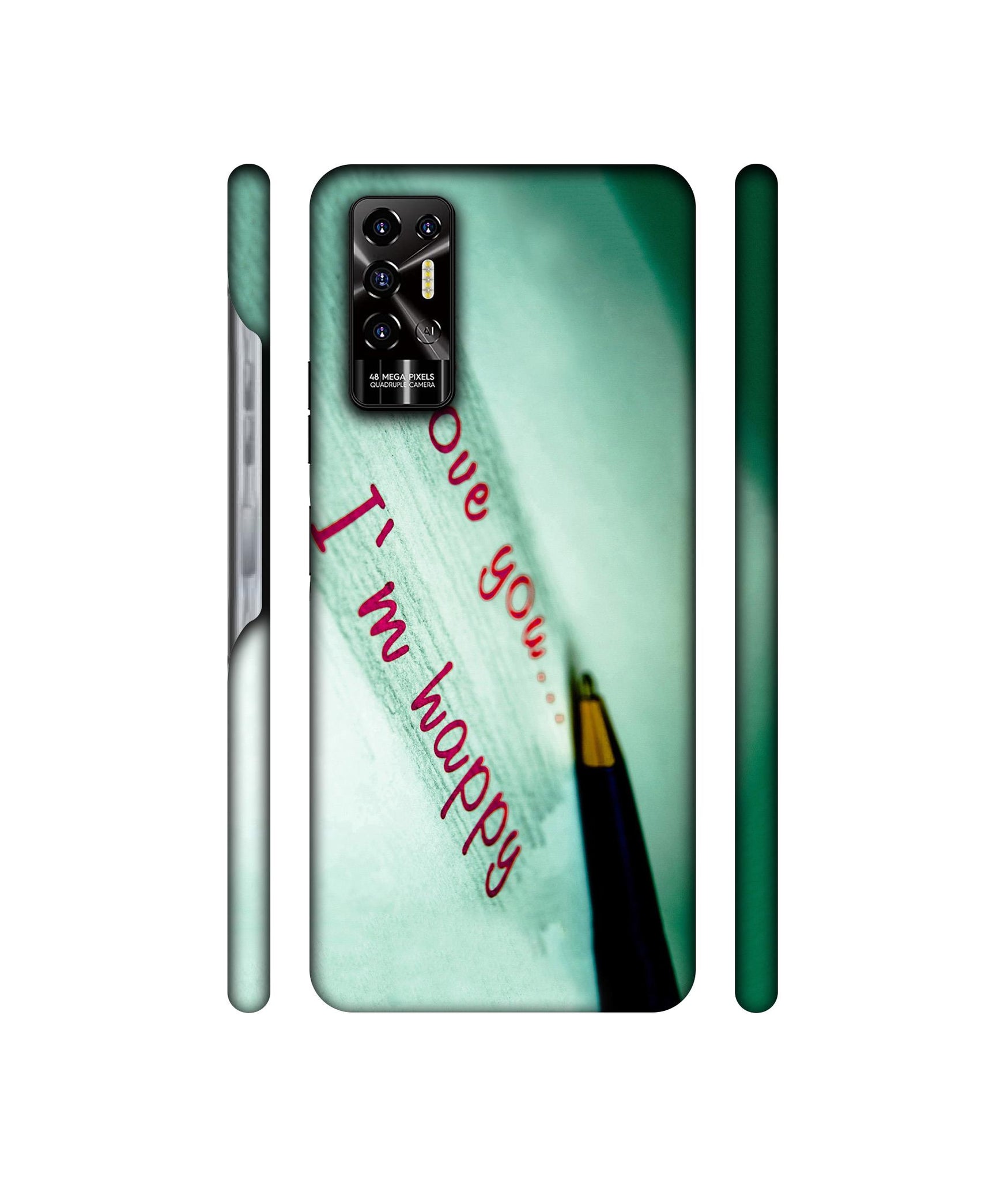 Love Quote Designer Hard Back Cover for Tecno POVA 2