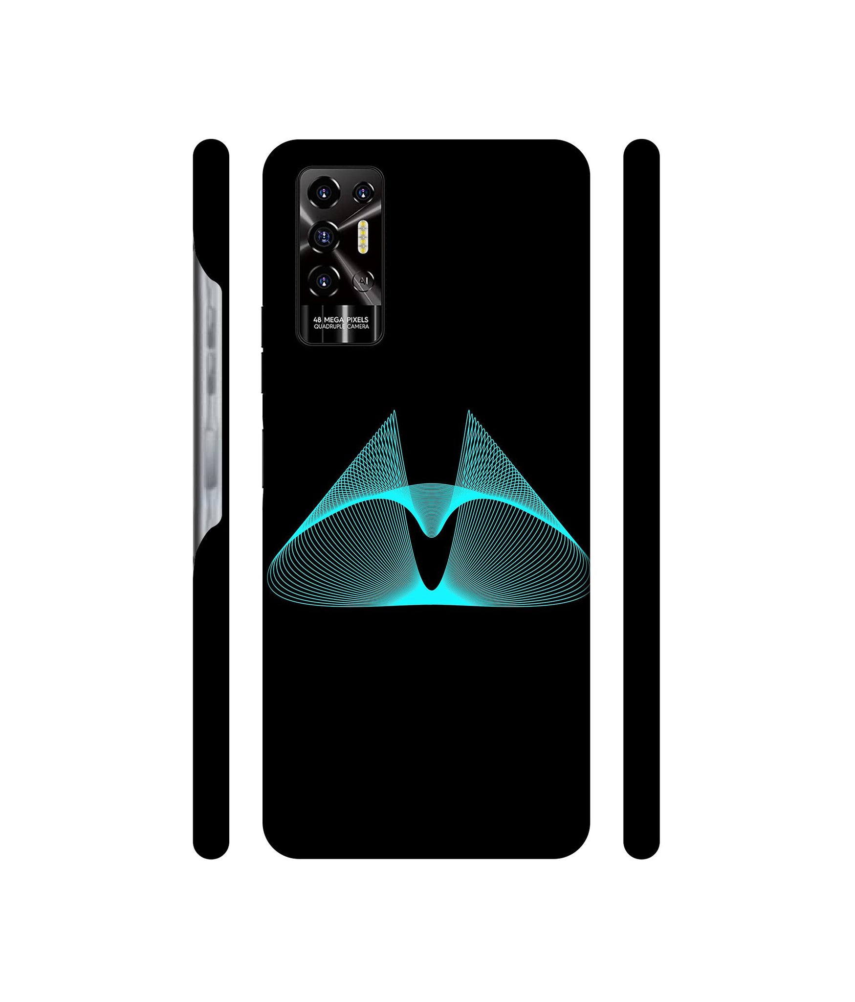 Mesh Shape Glitter Designer Hard Back Cover for Tecno POVA 2