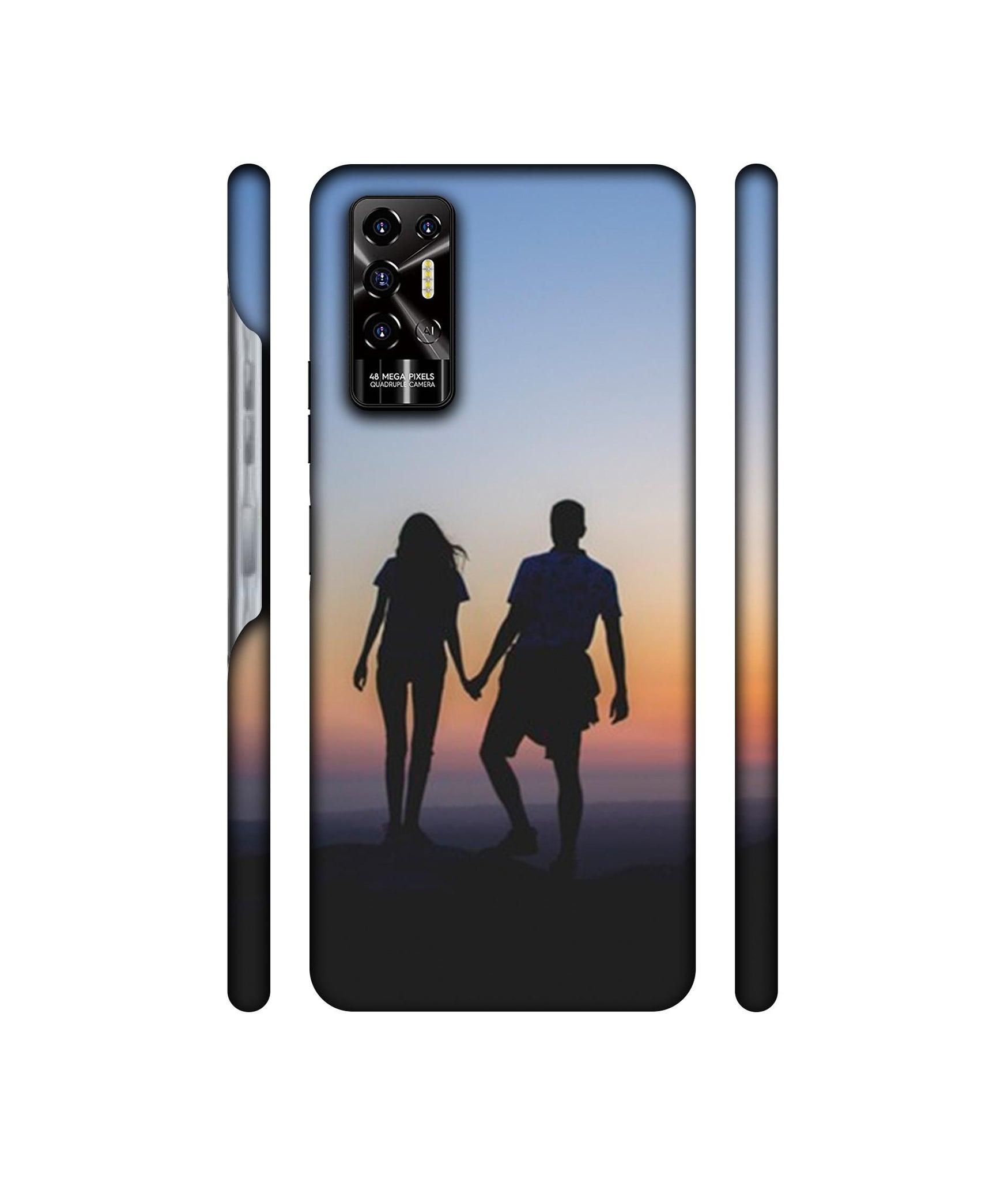 Couple On Beach Designer Hard Back Cover for Tecno POVA 2