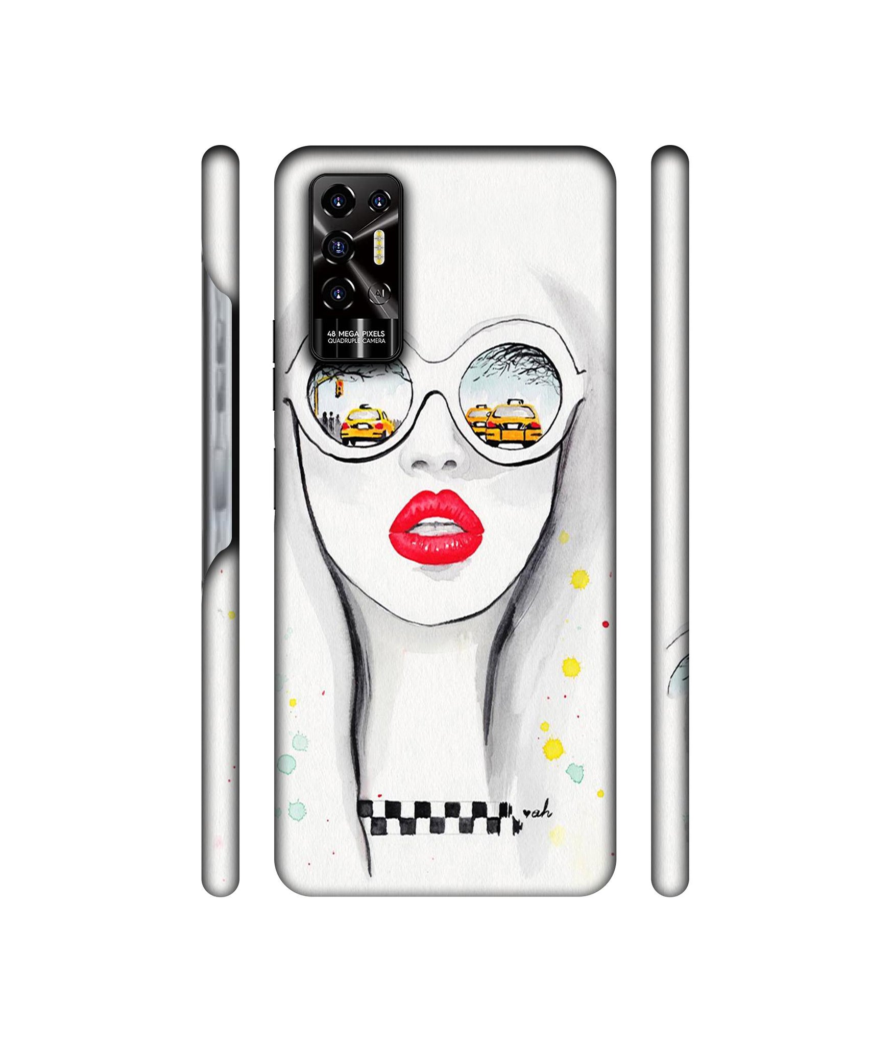 Girl Designer Hard Back Cover for Tecno POVA 2