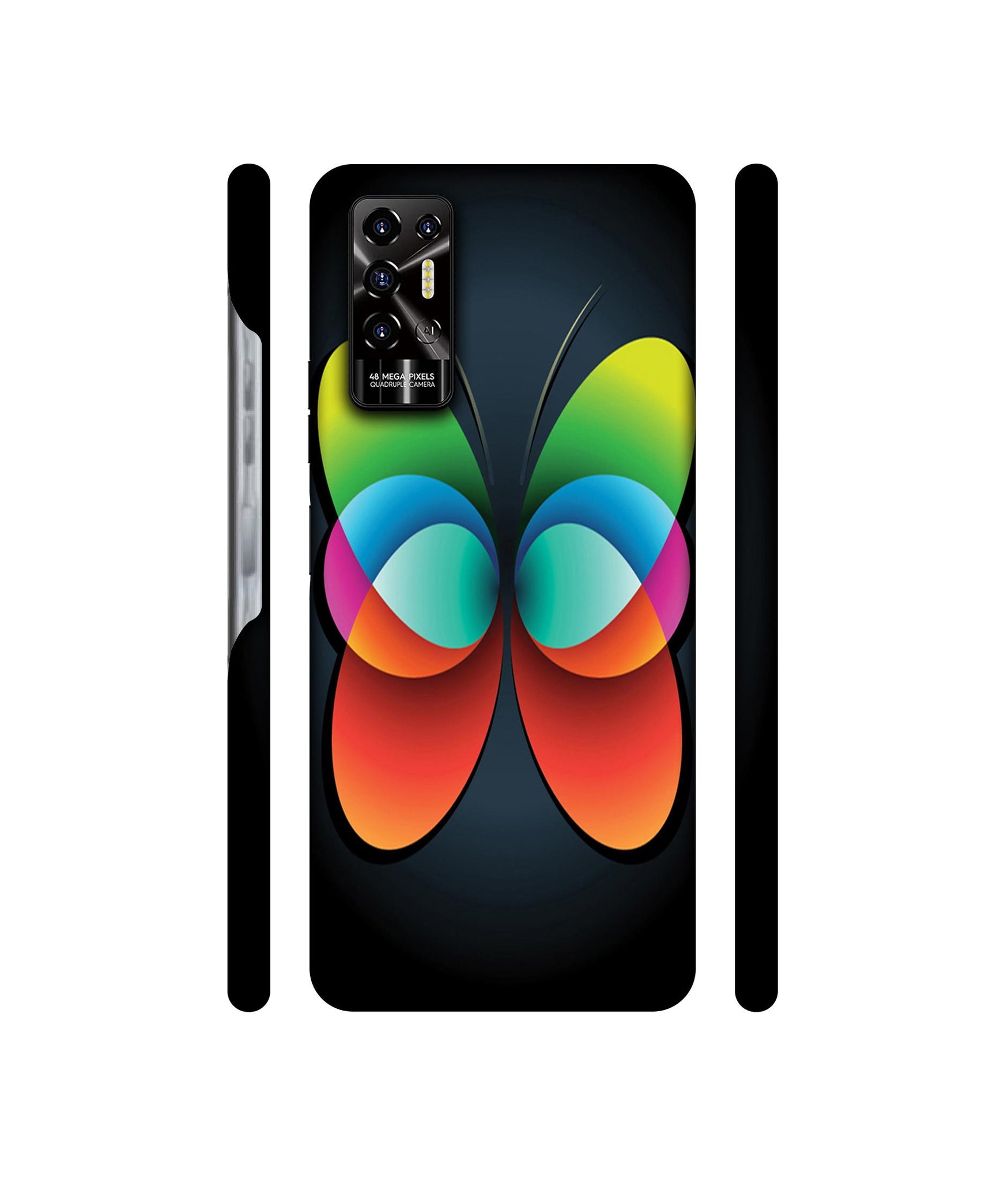 Colourfull Butterfly Designer Hard Back Cover for Tecno POVA 2