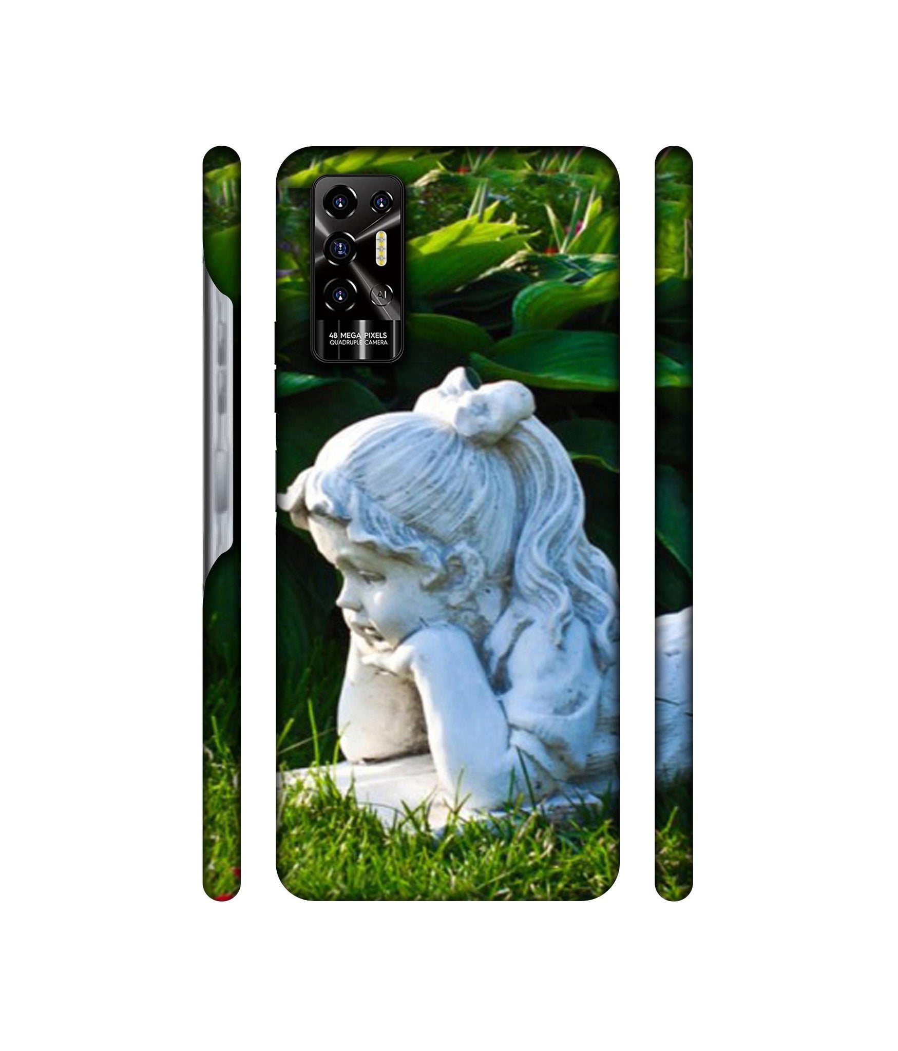 Statue of Girl Designer Hard Back Cover for Tecno POVA 2