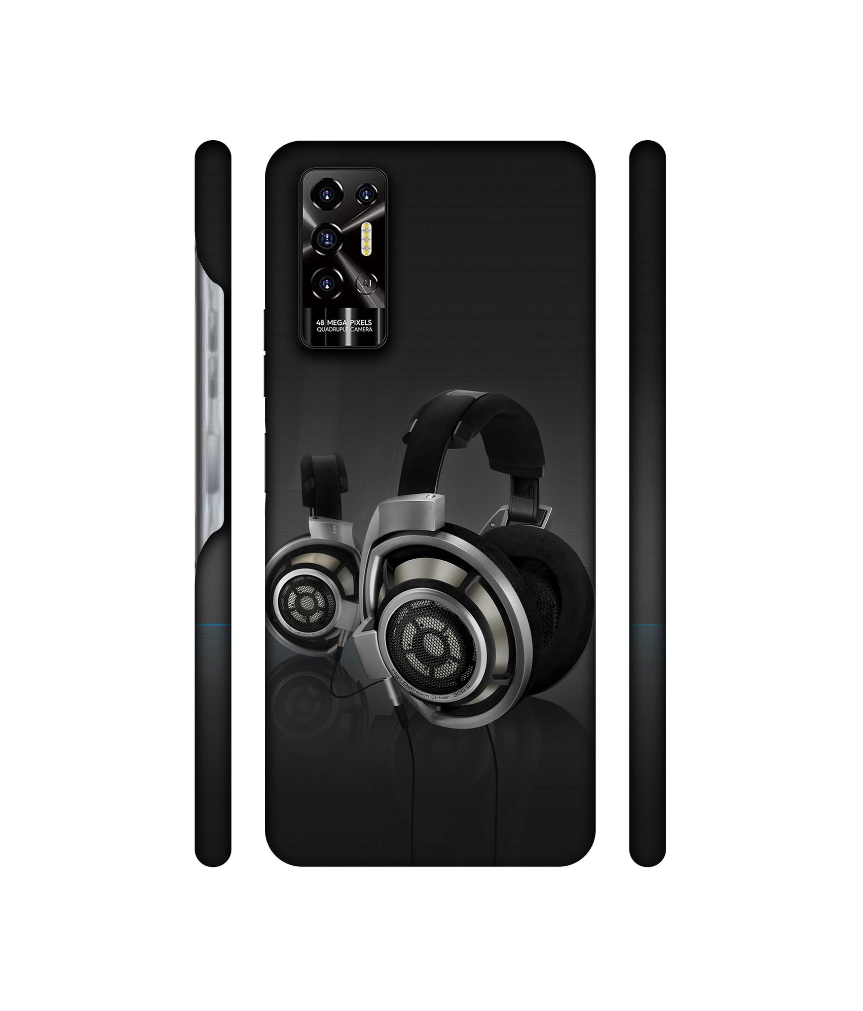 Head Phone Designer Hard Back Cover for Tecno POVA 2