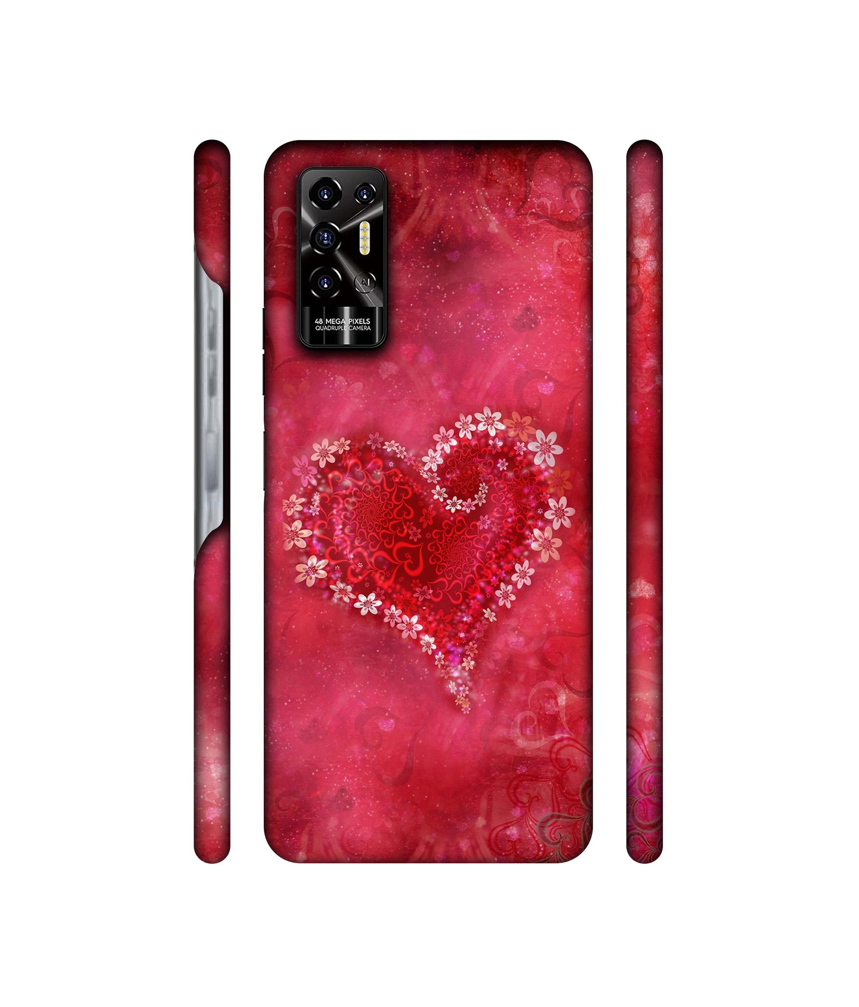 Heart Designer Hard Back Cover for Tecno POVA 2