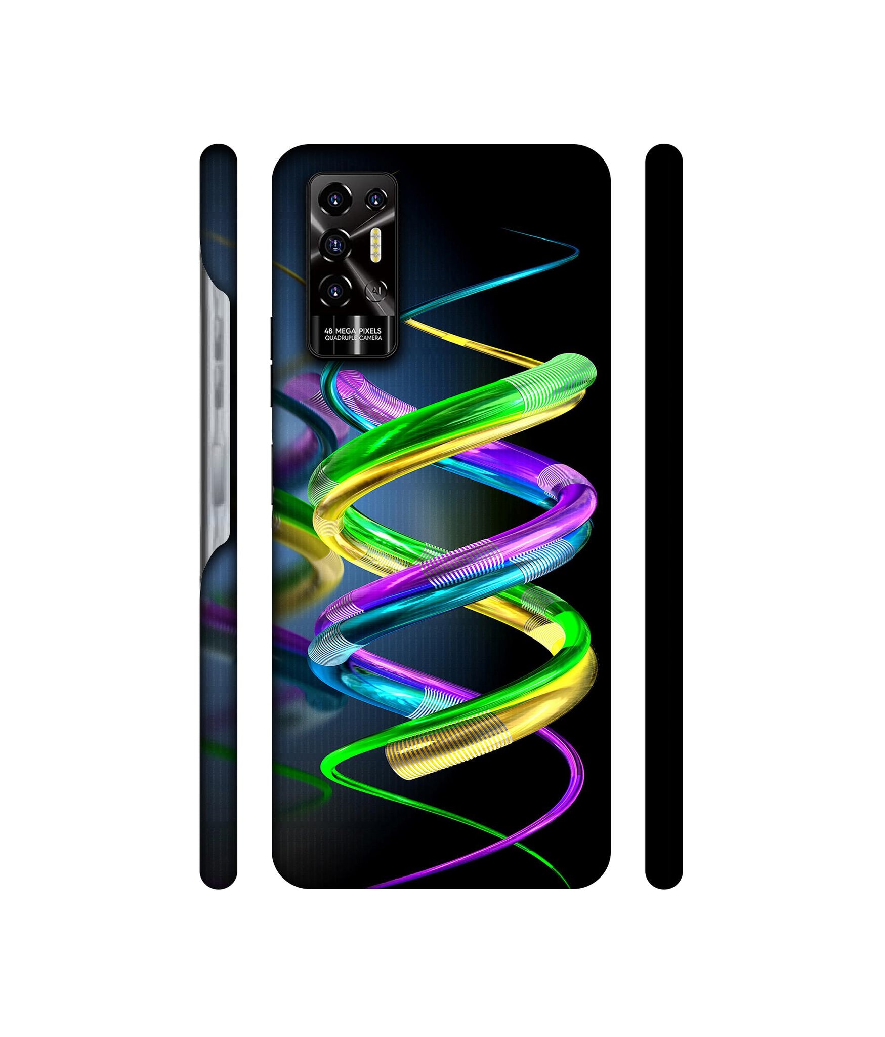 3D Spiral Designer Hard Back Cover for Tecno POVA 2