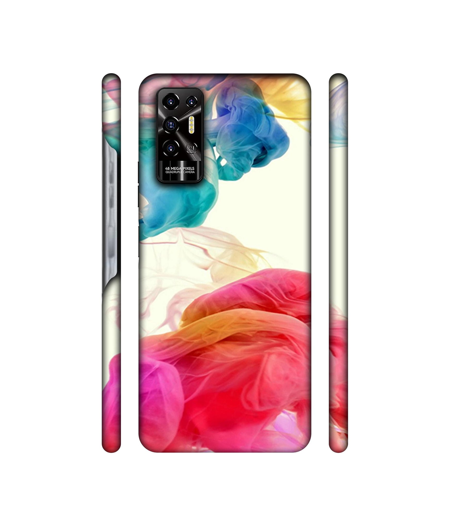 Colored Smoke Designer Hard Back Cover for Tecno POVA 2