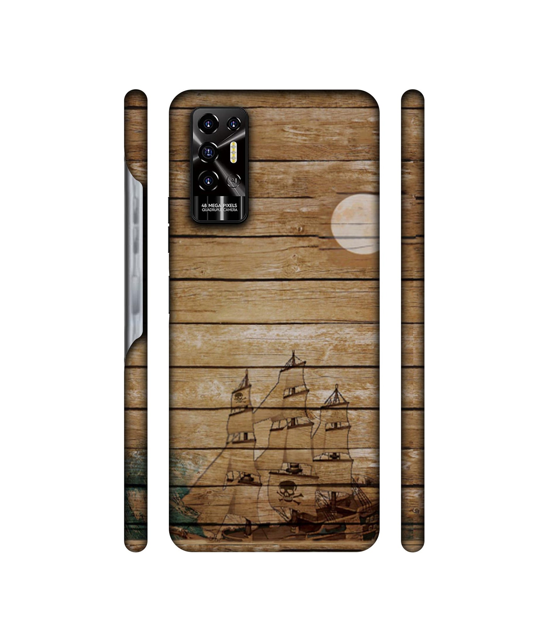 Wooden Pattern Designer Hard Back Cover for Tecno POVA 2