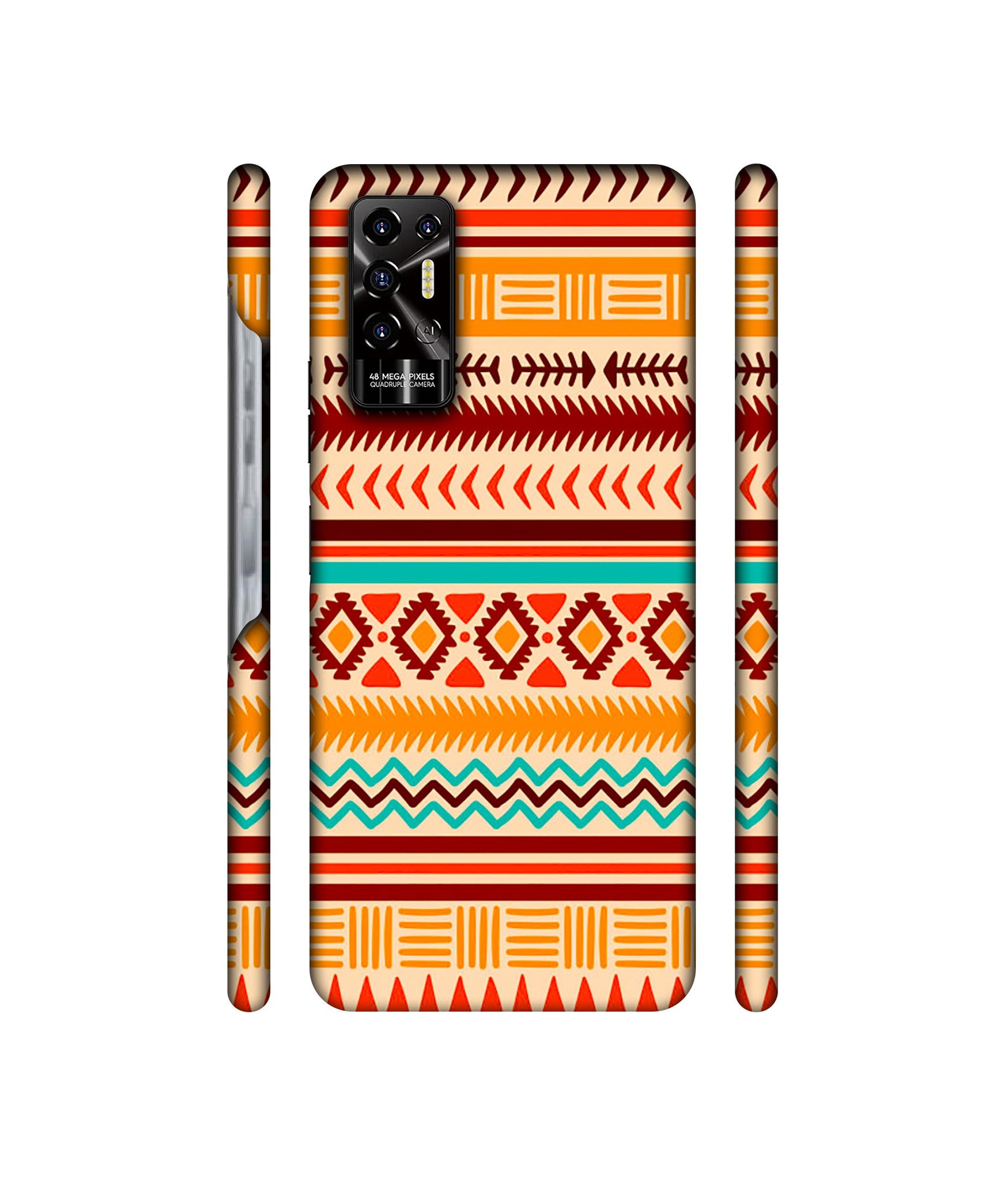 Marathi Rangoli Art Designer Hard Back Cover for Tecno POVA 2