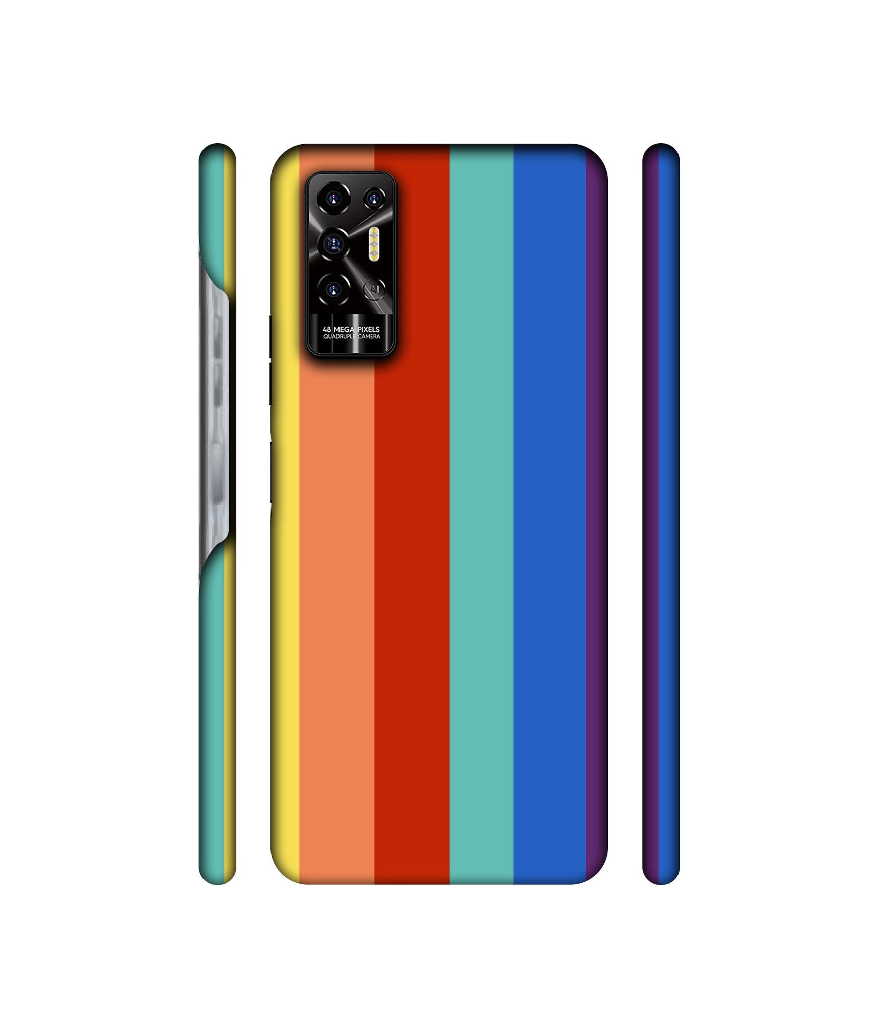 Rainbow Colors Designer Hard Back Cover for Tecno POVA 2