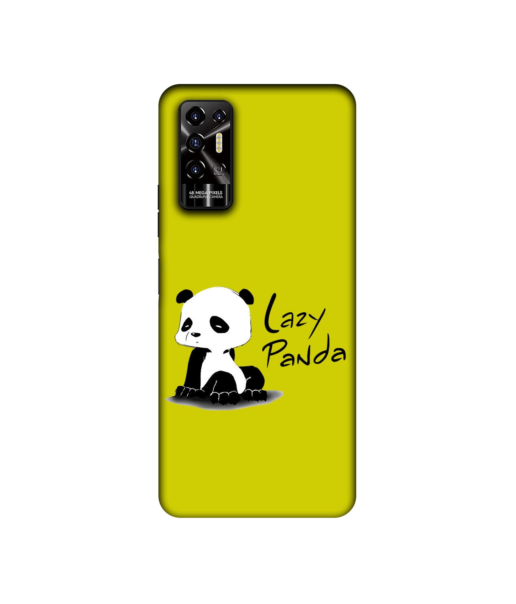 Lazy Panda Designer Hard Back Cover for Tecno POVA 2