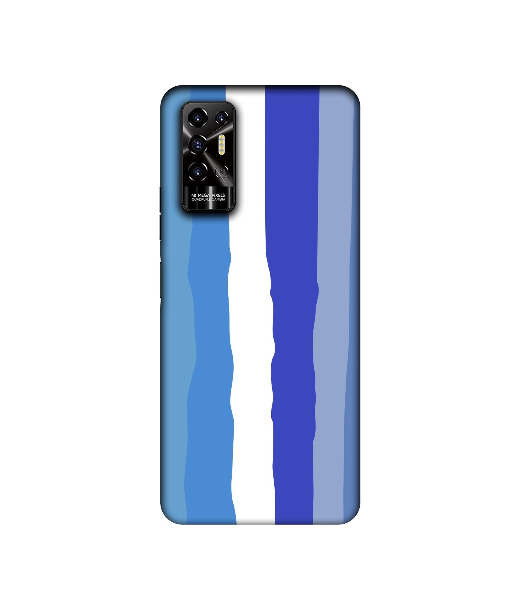 Blue Shade Rainbow Designer Hard Back Cover for Tecno POVA 2